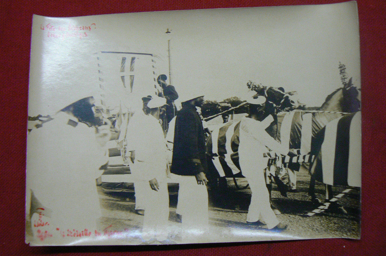 ” Photography the Party Flags Dakar August 1913 La Medal From Morocco “