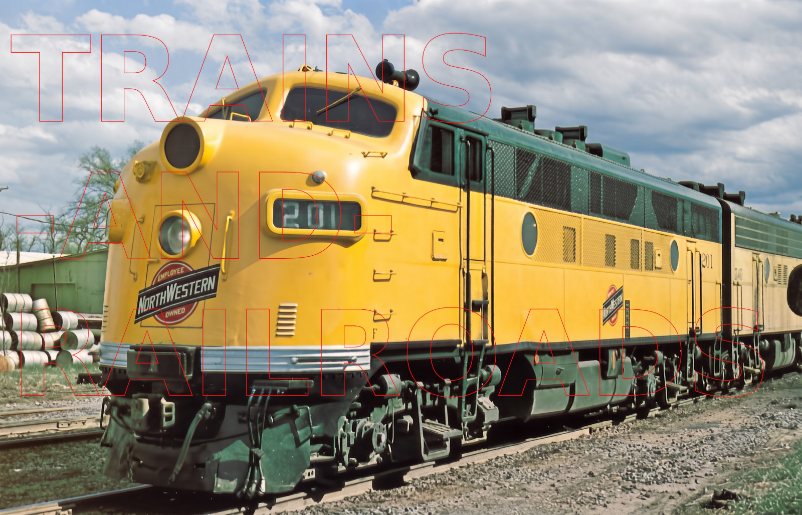 Photo Art Print of Chicago and North Western F3A 201 at Dodge Center, MN in 1974