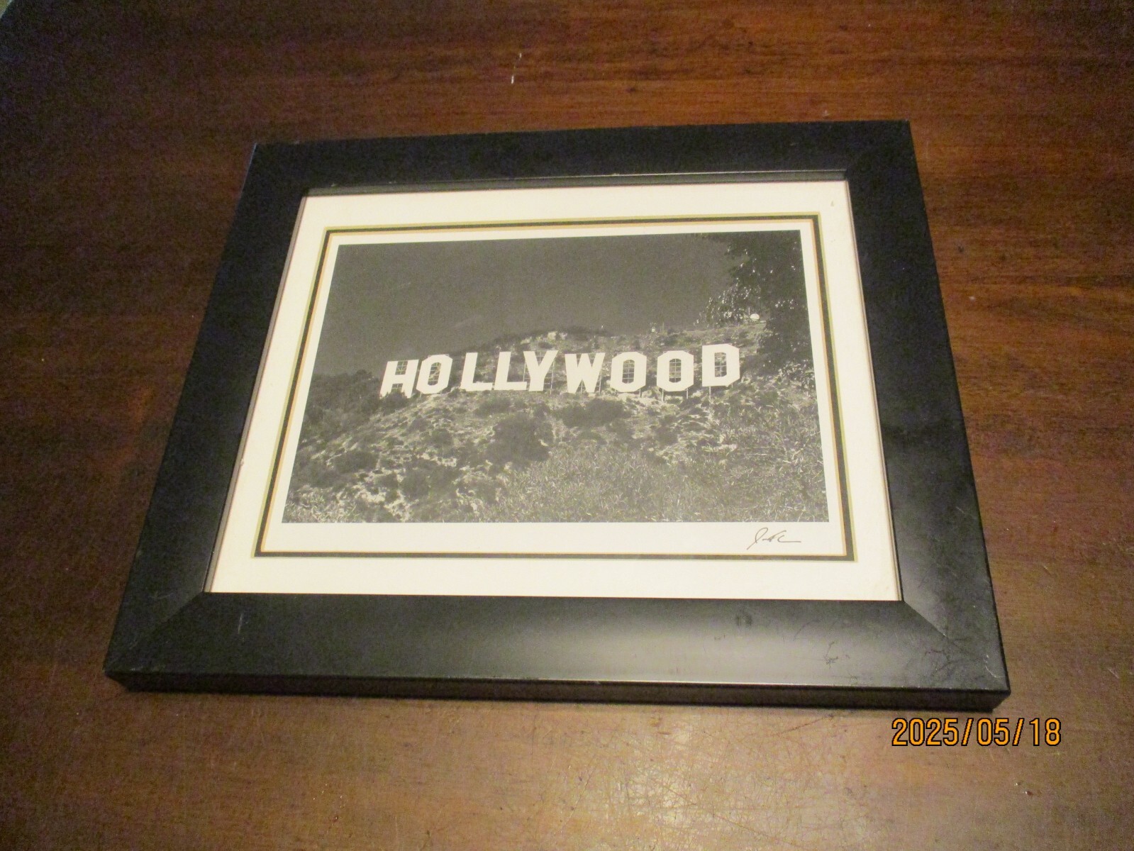 HOLLYWOOD SIGN FRAMED SIGNATURE SERIES BY JESSE KALISHER GALLERY 12 X 10”