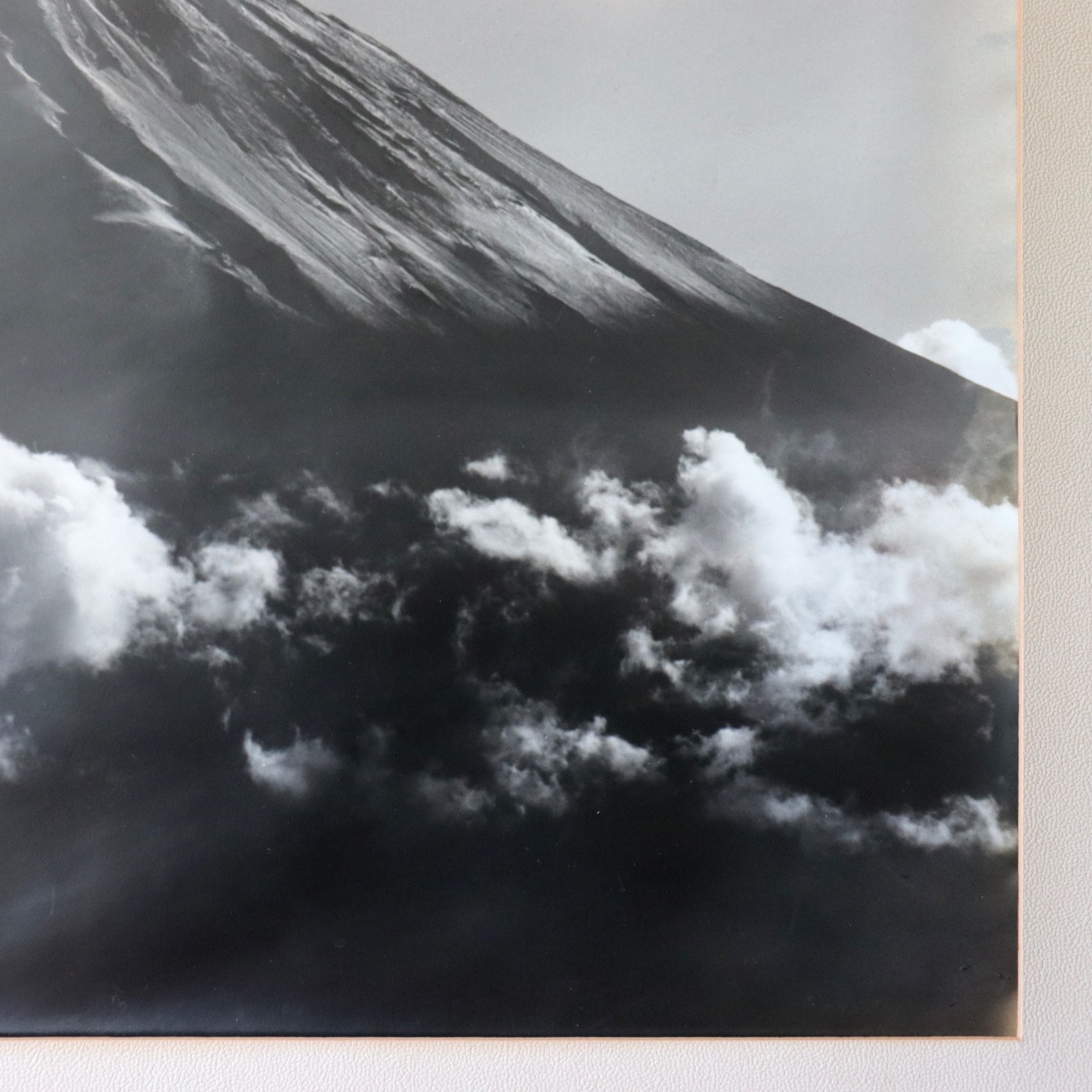 Large 1950s Photograph Mt Fuji Summer Koyo Okada Silver Gelatin Print Japan Vtg