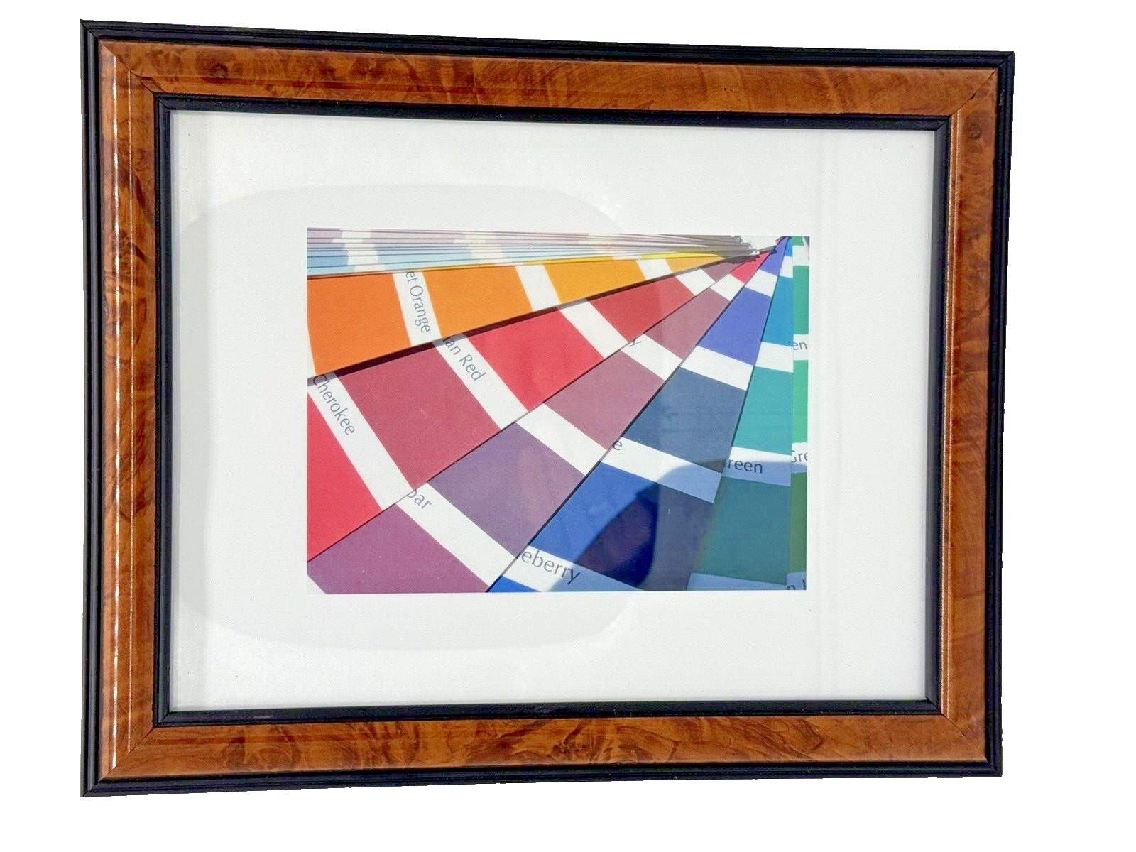 Pair of Framed and Matted Pencil and Paint Art Photographs 12.75″W x 10.25″H