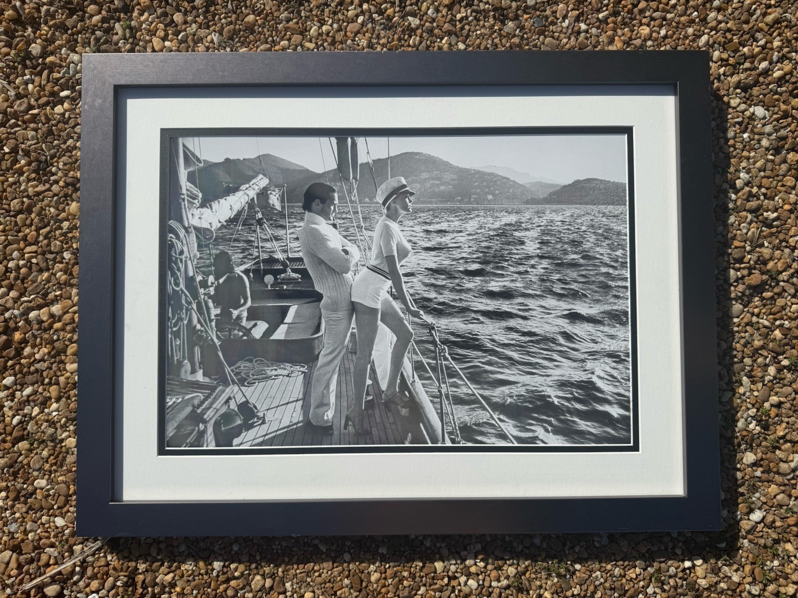 Winnie off the coast of Cannes Helmut Newton Pigment Print Framed COA