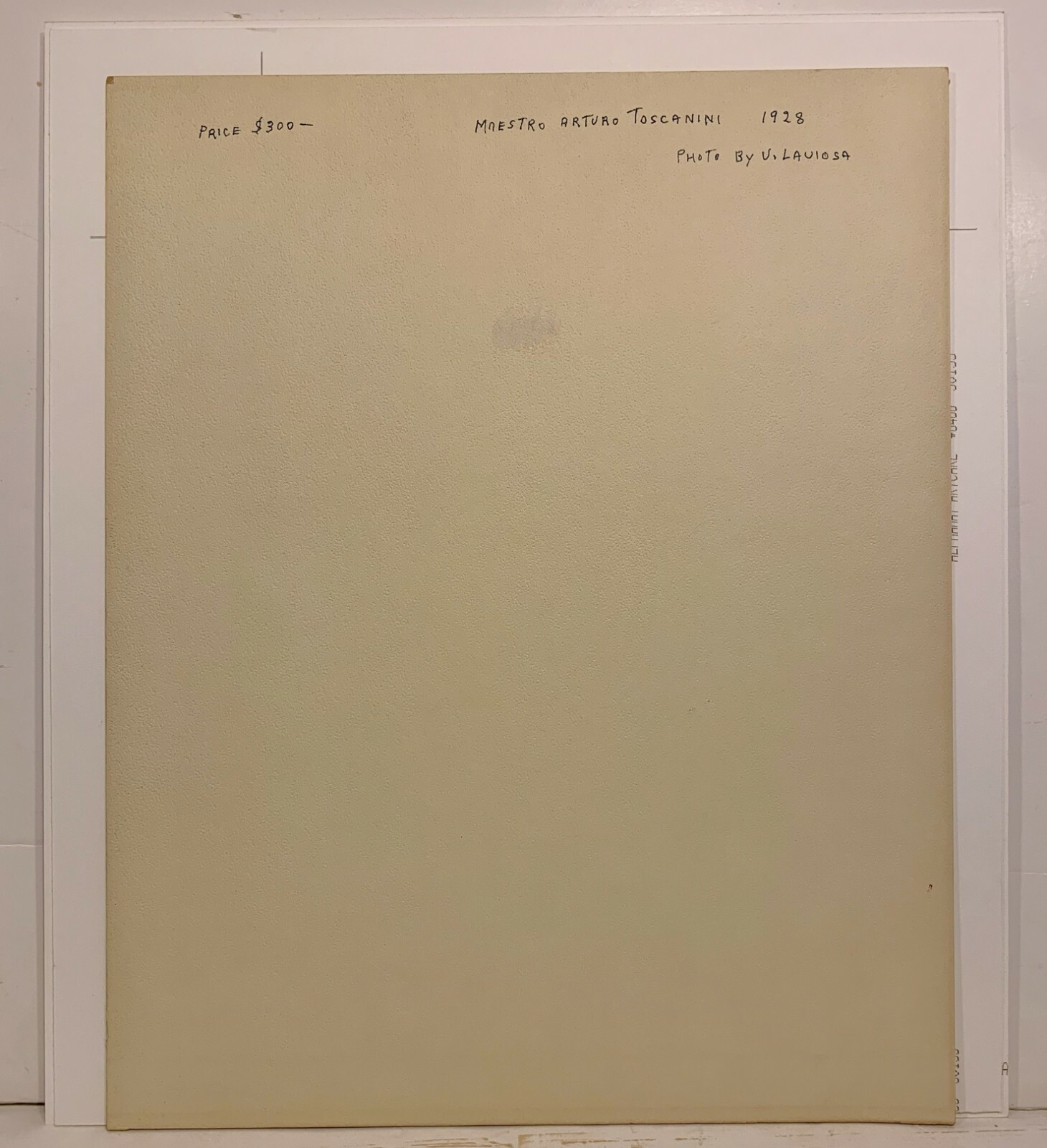 VINCENZO LAVIOSA 20th c. Italian ORIGINAL 1926 PHOTOGRAPH Arturo Toscanini