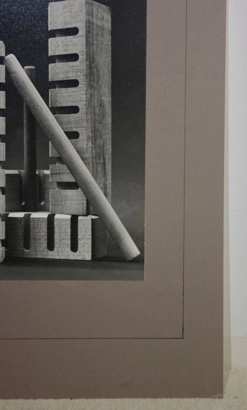 B&W Photograph- Unframed Matted Signed- Still-life Geometric Architectural Shape