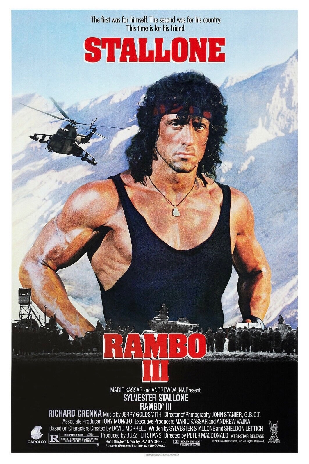 MOVIE PHOTO – RAMBO 3 (1988) – GLOSSY FINISH – 15X10CM – NEW