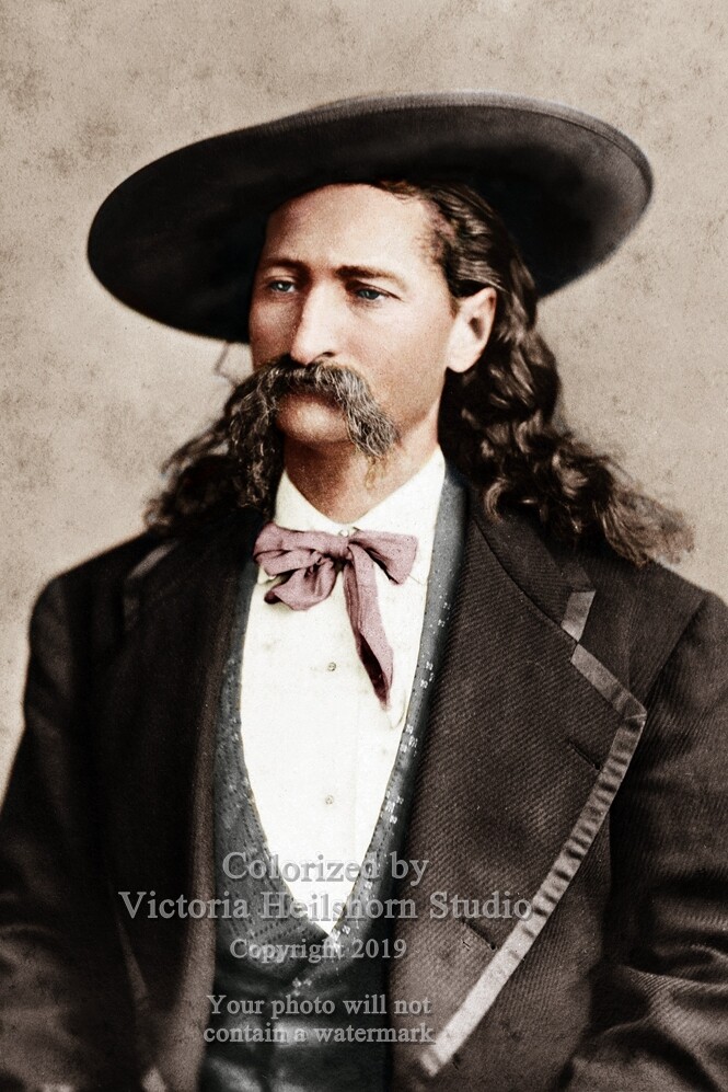 Colorized Photo Poster: Old West Folk Hero James “Wild Bill” Hickok – 6 Sizes!