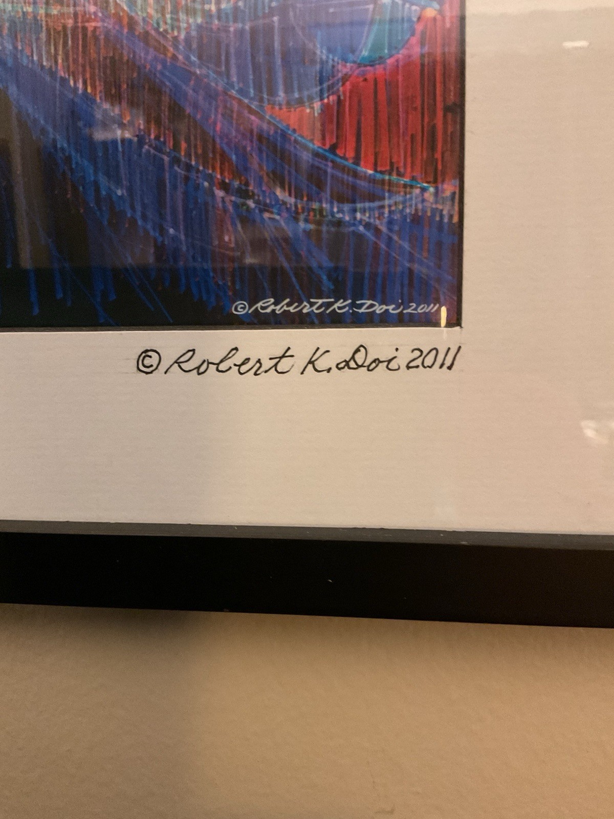 Robert K. Dori Night Horizon Dwellers 2011 Abstract Photo Print 13X10 Framed