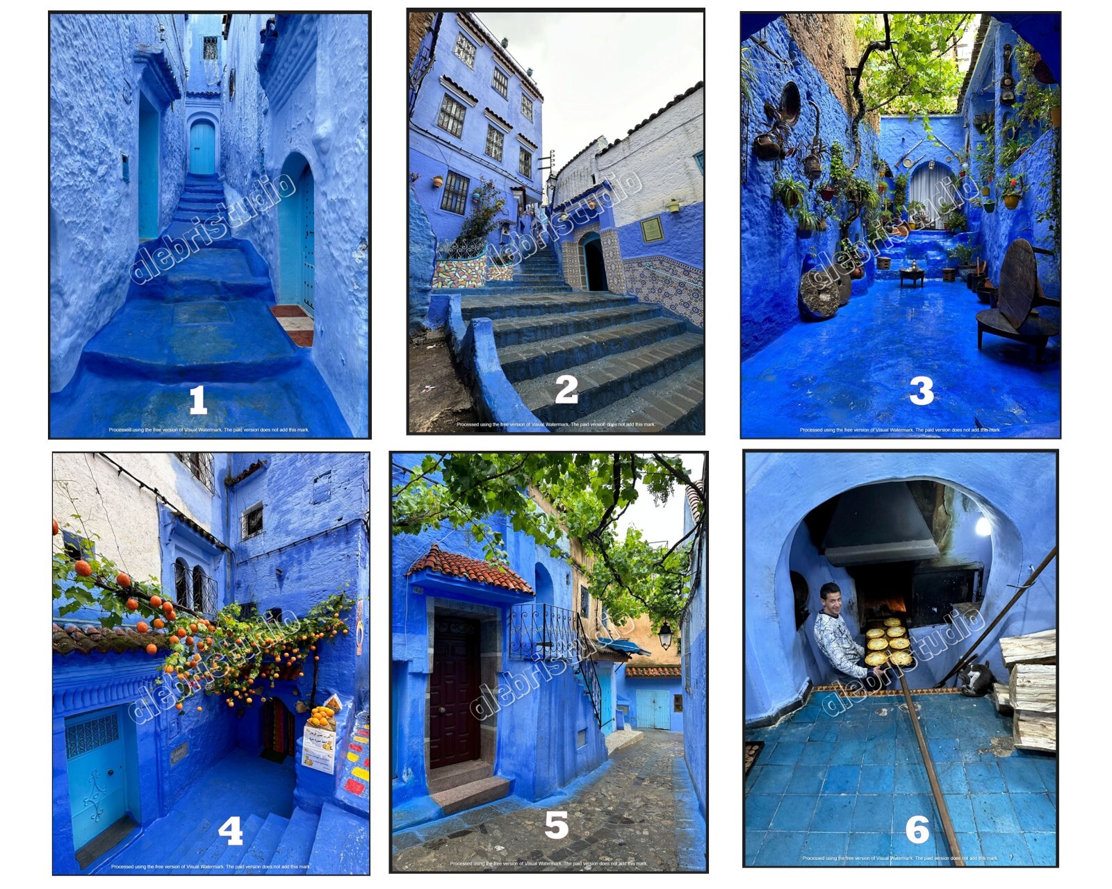 Beautiful Framed, Matted and Signed Photograph of Chefchaouen Morocco 6 Options