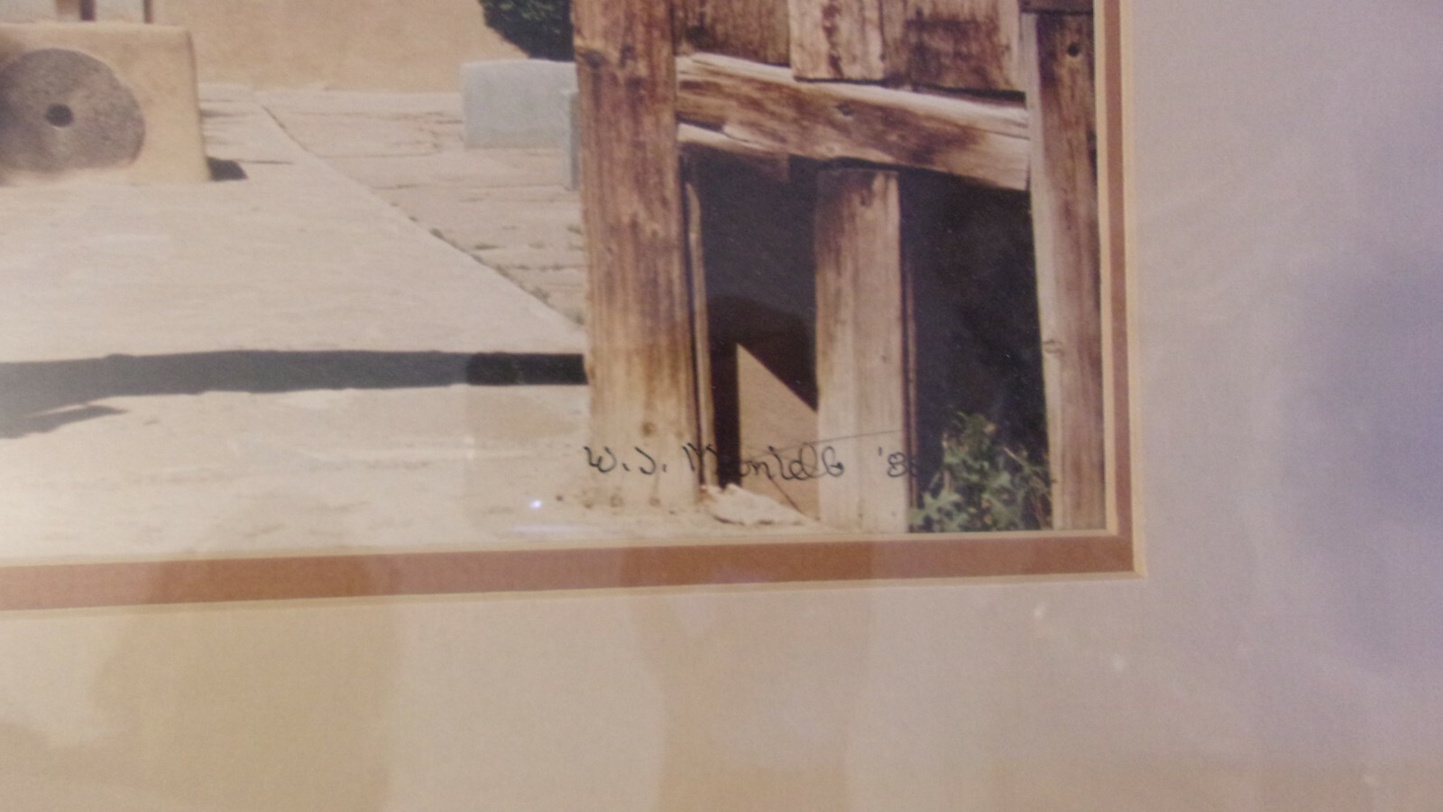Chimayo, New Mexico Pueblo Mission Church Frame & Matted Photo by WJ Mandell #2