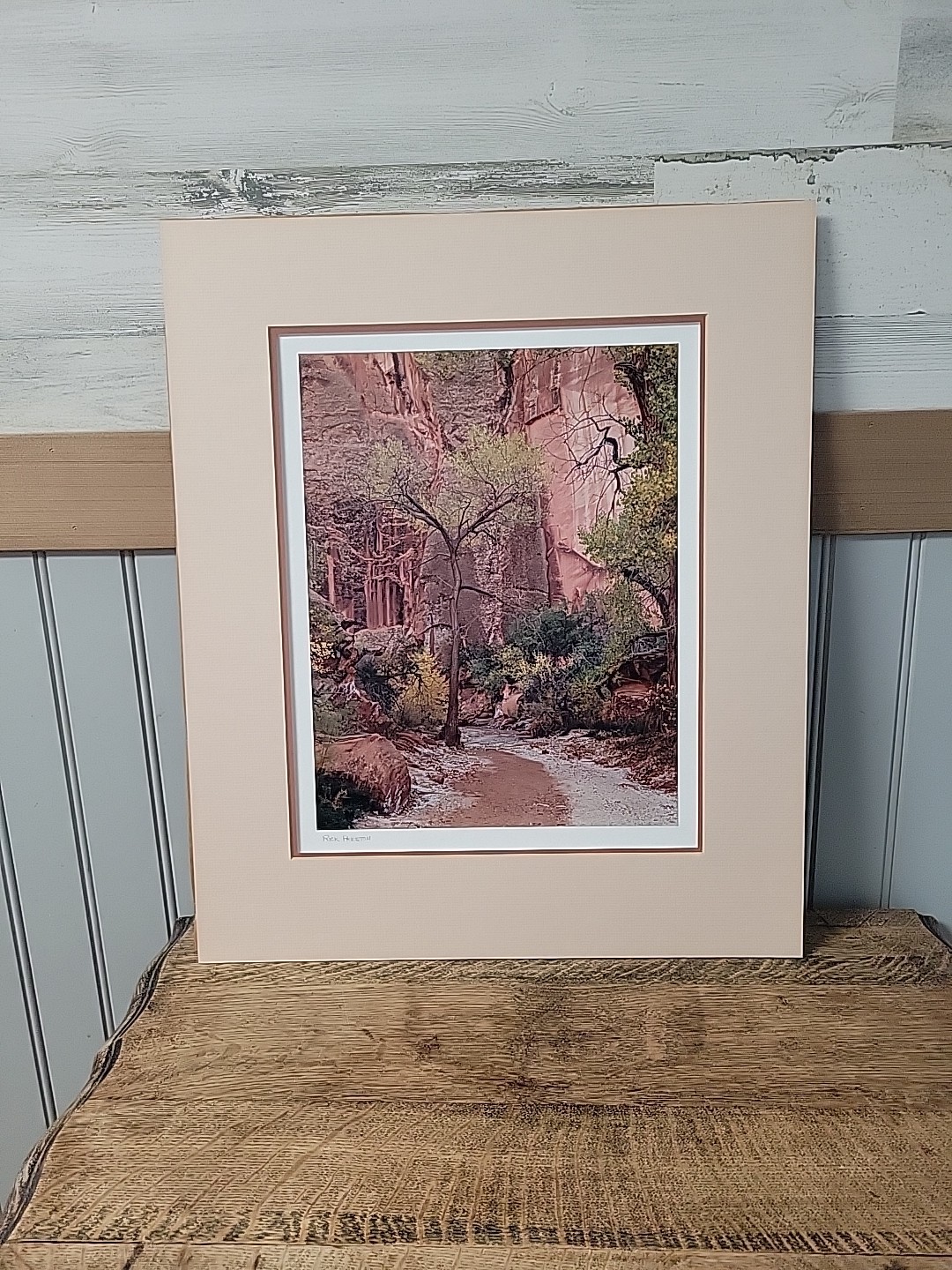 “Co-Op Creek” by Rick Preston 1988 #3, matted and signed,NO FRAME.