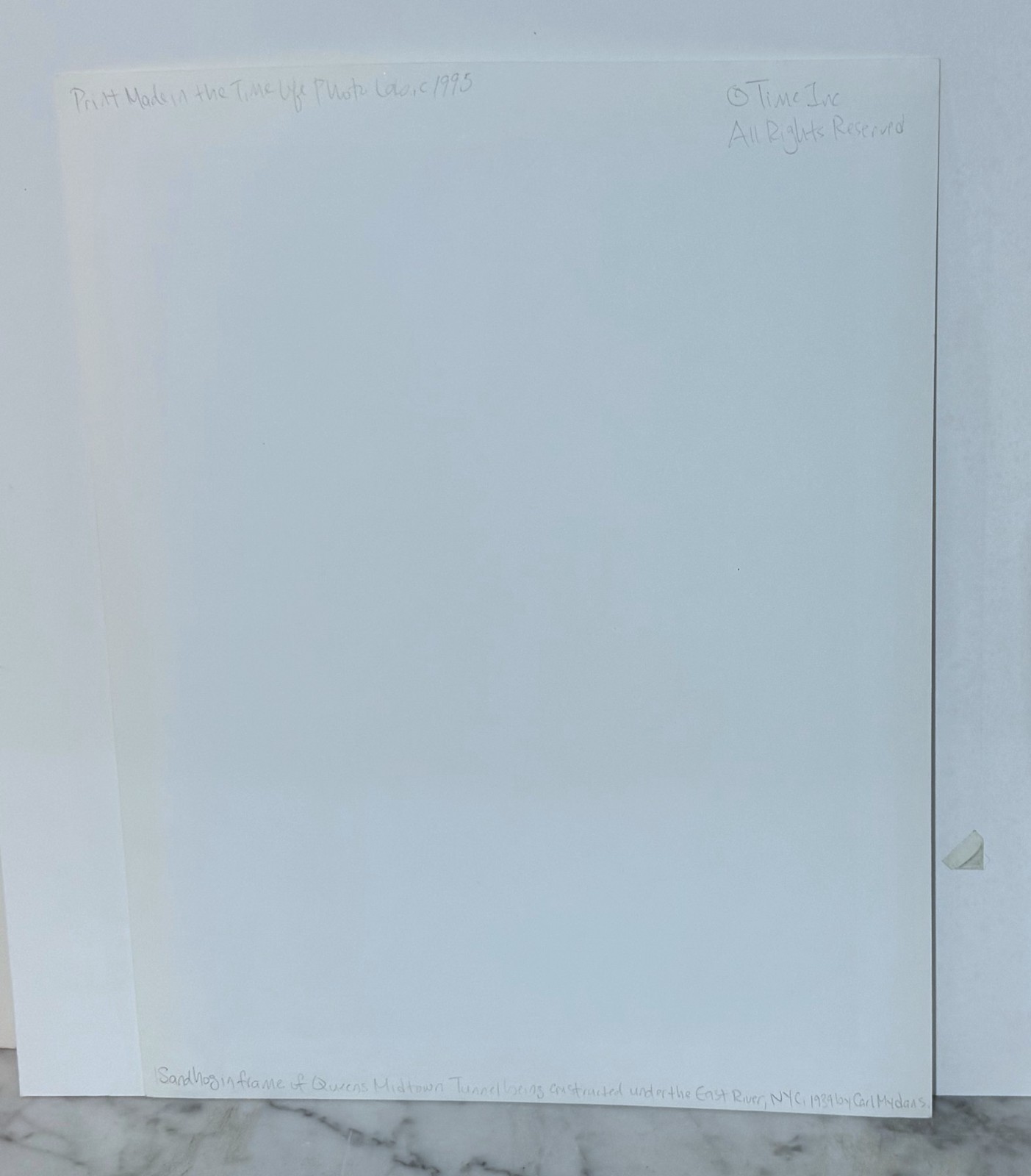 AMERICAN ARTIST CARL MYDANS – GELATIN SILVER PRINT – SIGNED, DATED AND NUMBERED