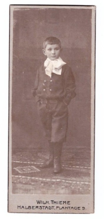 CDV photo around 1900, handsome boy, Halberstadt