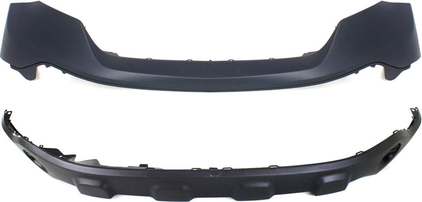 Front Bumper Cover SET for Honda CR-V 2007-2009, Primed Upper, Textured Lower, F