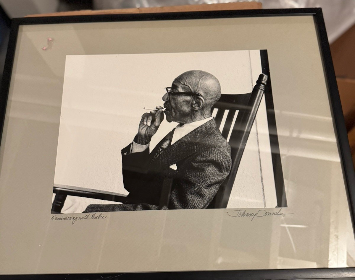 Reminiscing with Eubie Framed Photograph By Johnny Donnels SIGNED Black & White