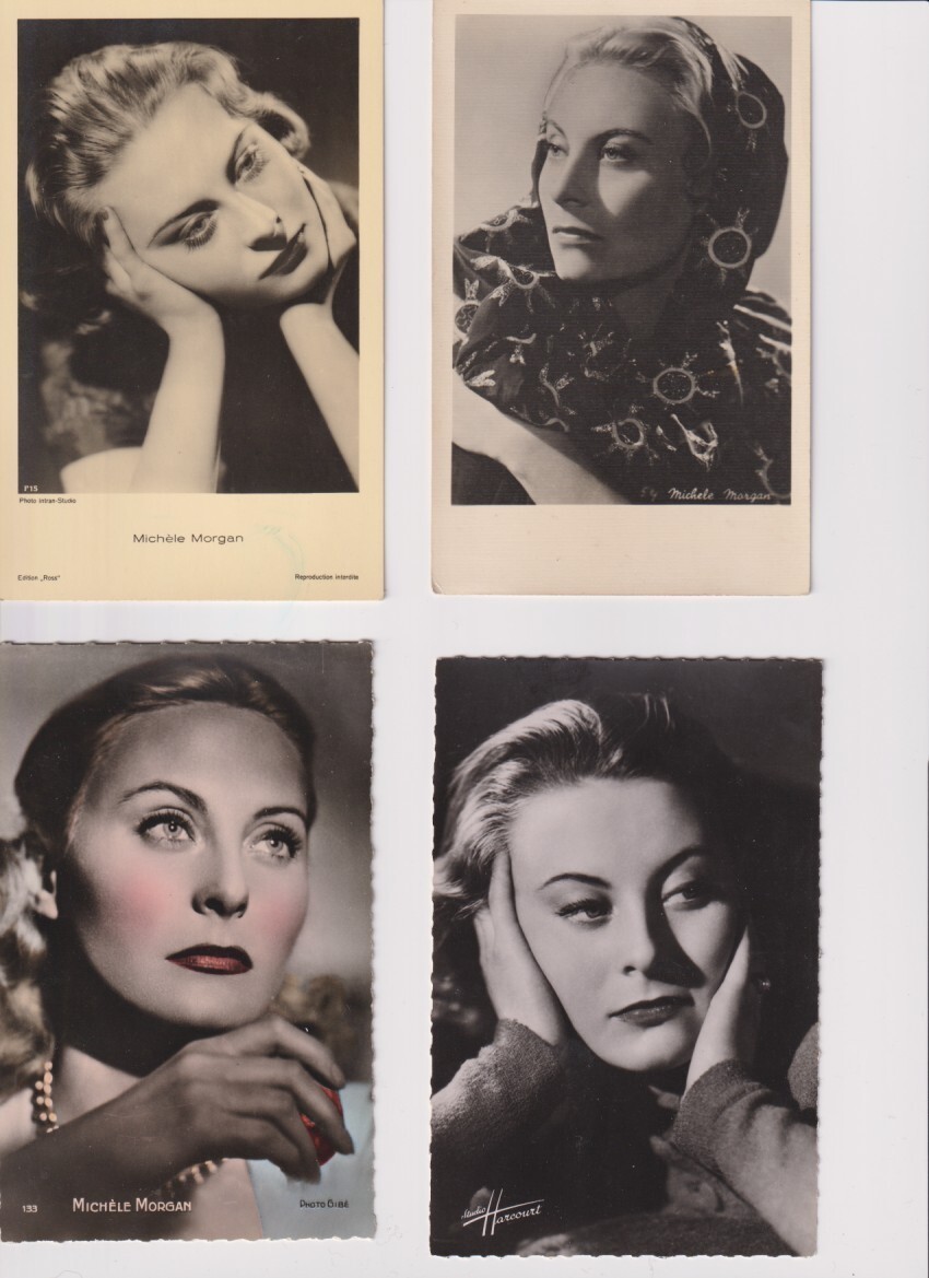 Michele Morgan 4 Photographs On Cards 14*9 -16-