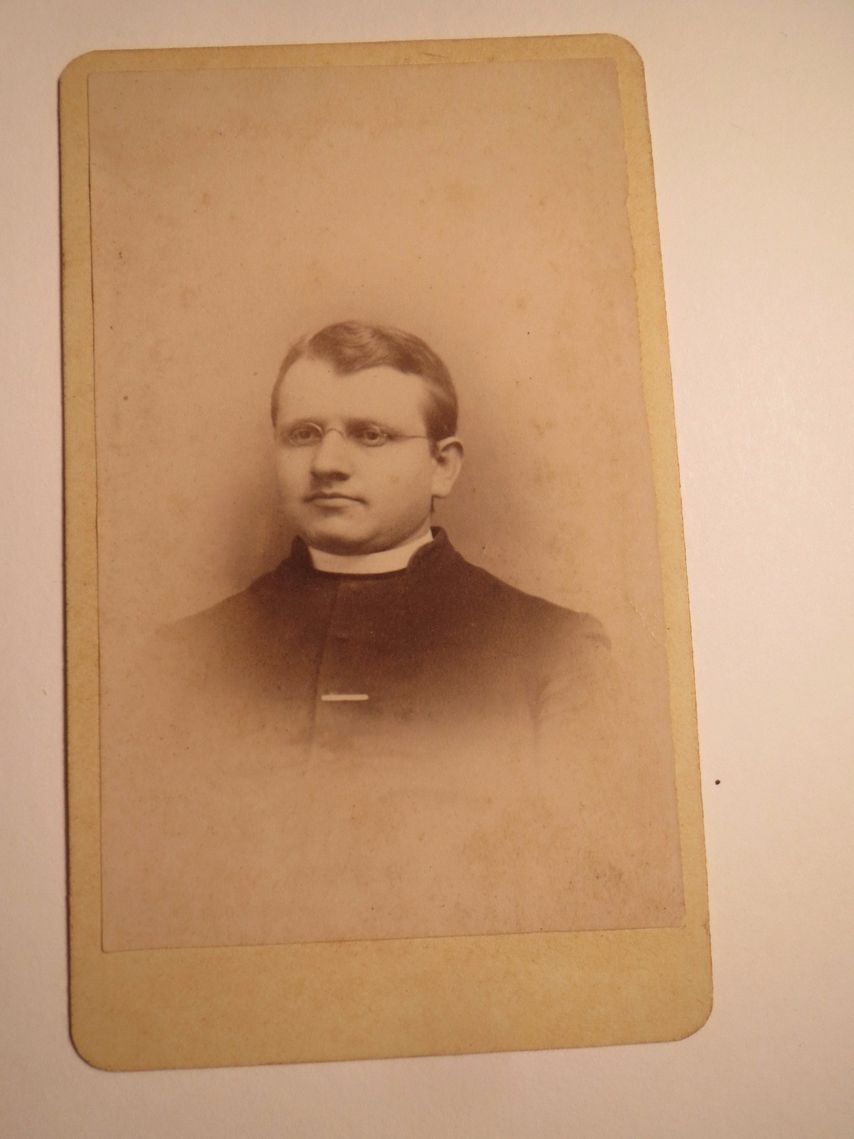 Aloysius L. Huber – Reverend Strykersville Wyoming NY North America – 1891 / CDV
