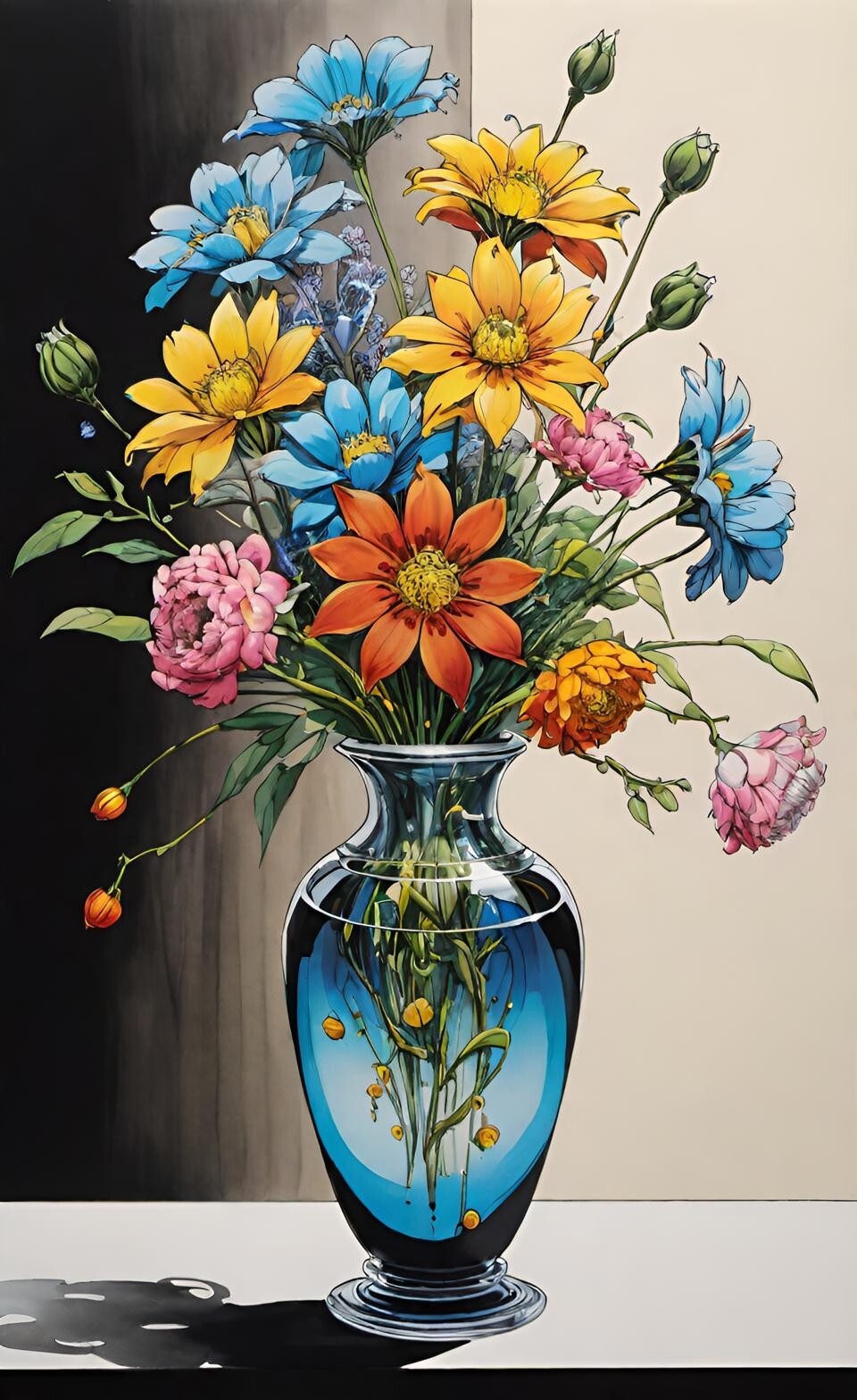 Digital Image Masterpiece Picture Photo Desktop Wall Art Flowers for Valentine