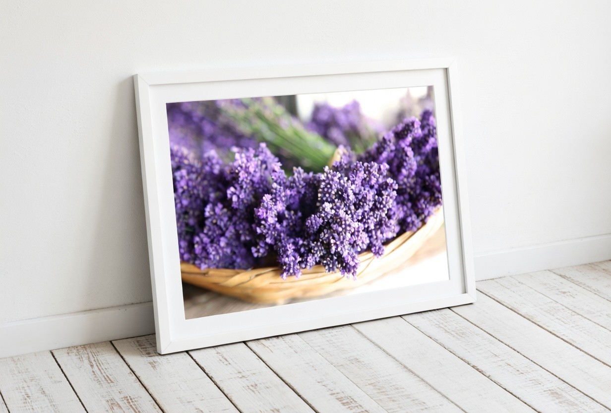 Dried Lavender Flower Bowl Wall Art Photography Print