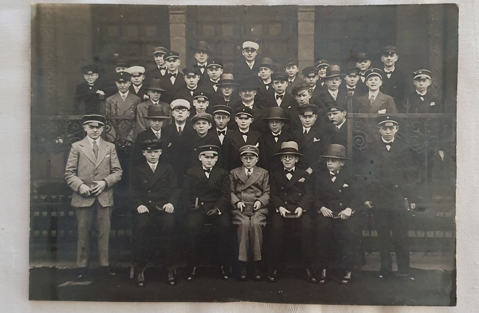Old photo with students, Hanover? circa 1925