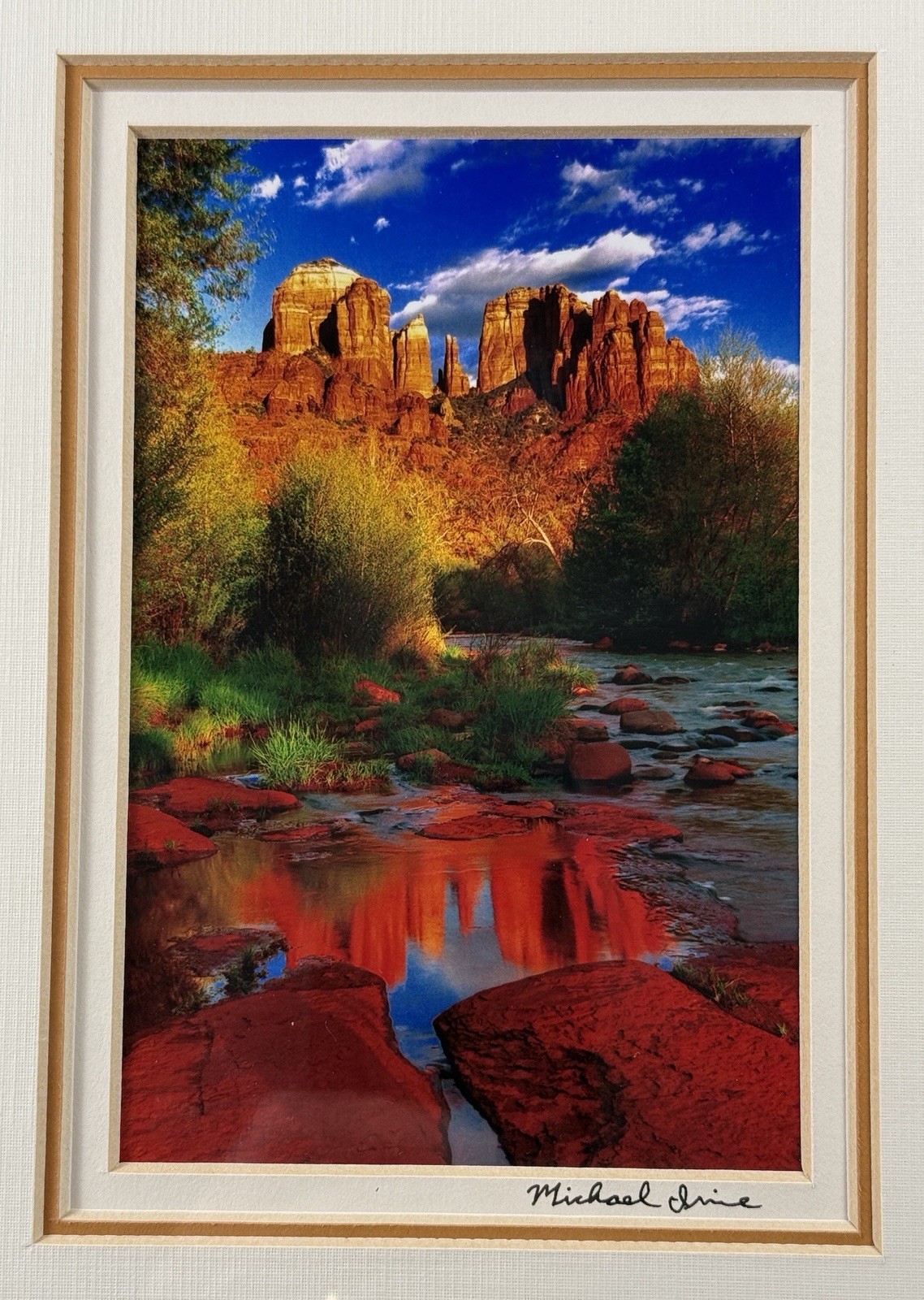Signed Michael Irvine Photograph “Spring Glow” Framed – Sedona, Arizona