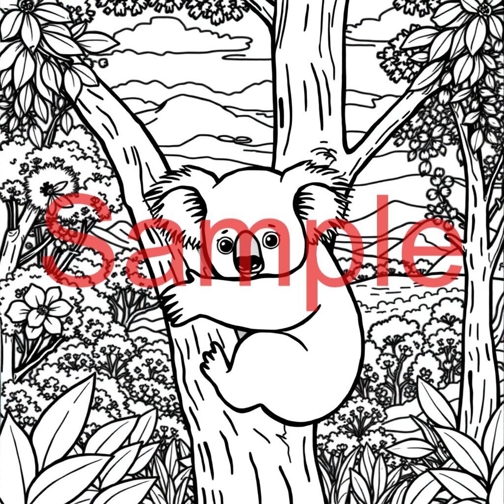 Coloring Book for Kids – Fun Safari & Forest Animals | 10 Adorable Scenes