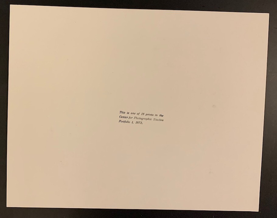 Charles H Traub (Landscape) Center for Photographic Studies Portfolio 1 1972