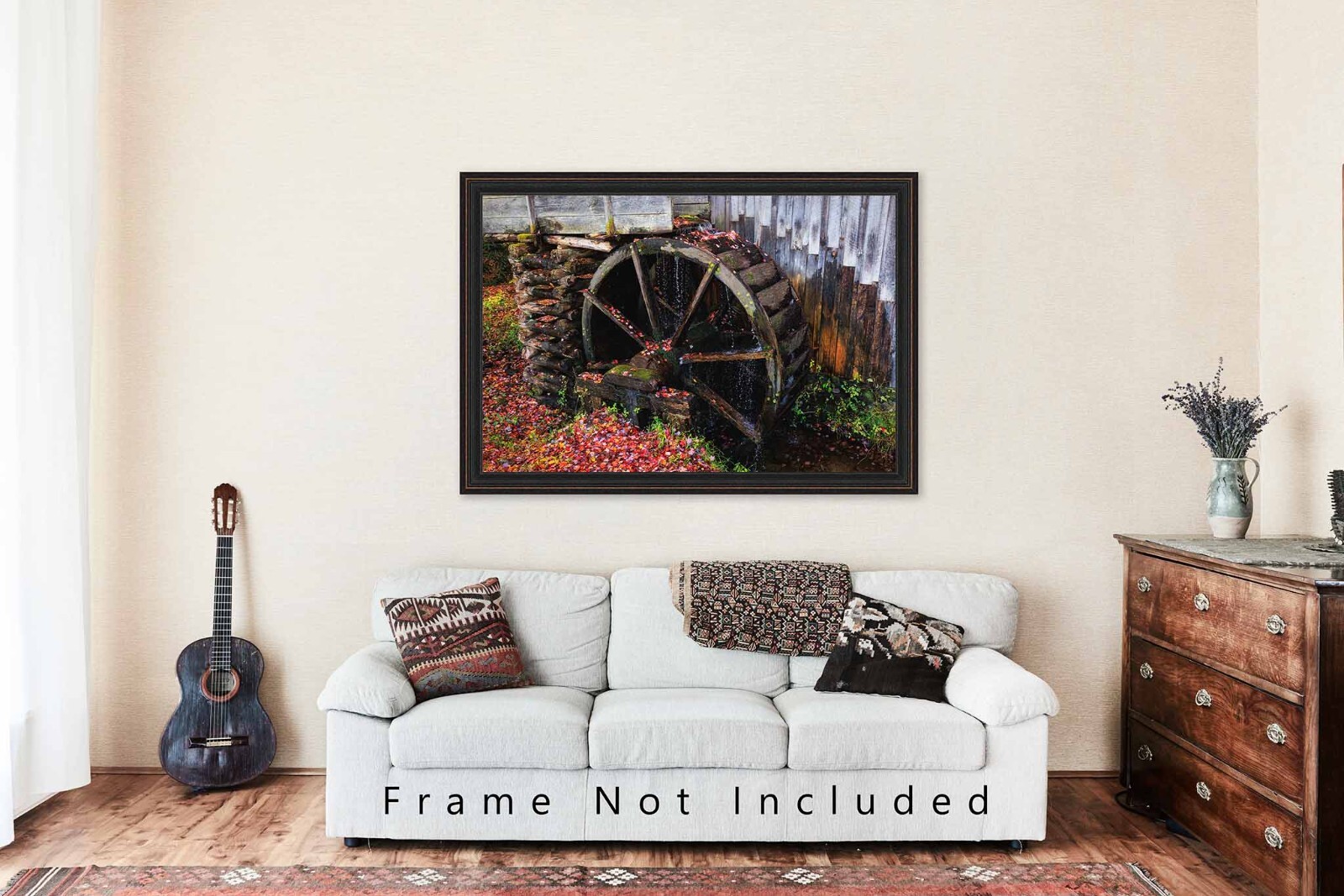 Rustic Country Photography Print – Picture of Old Mill Wheel in Tennessee