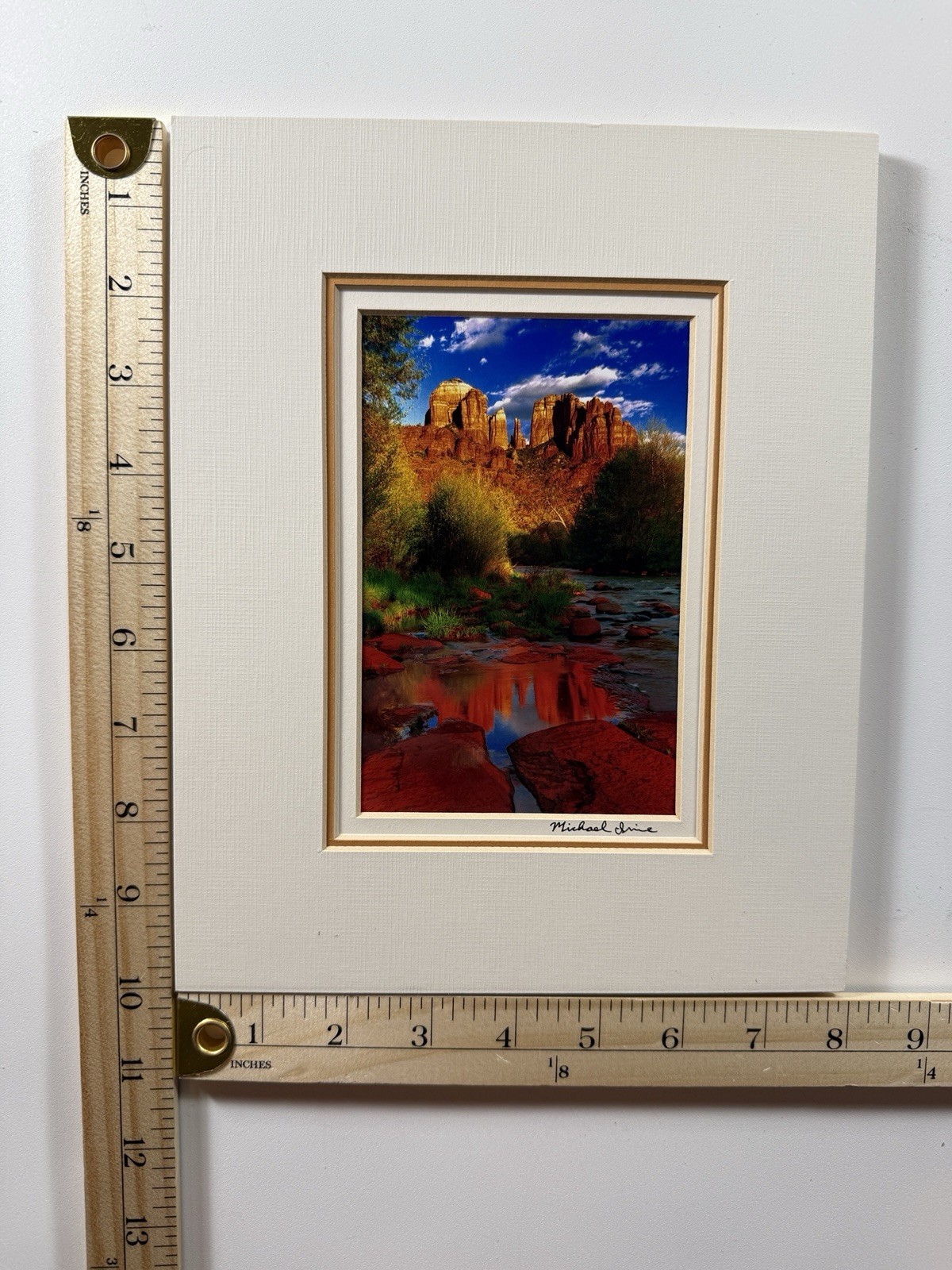 Signed Michael Irvine Photograph “Spring Glow” Framed – Sedona, Arizona