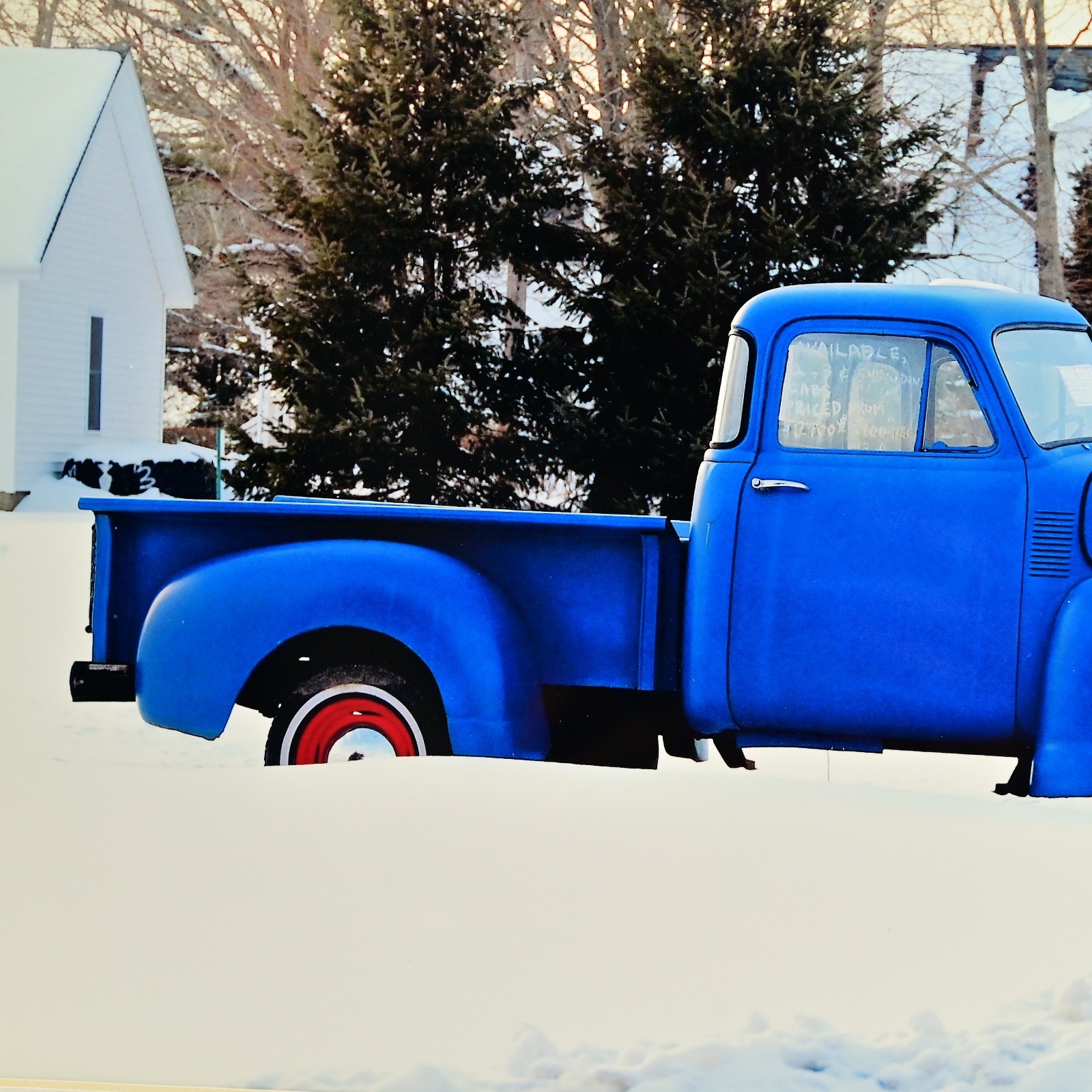 SCHELL Original Vintage Signed 1950s Chevy Pick Up Truck Landscape Photograph