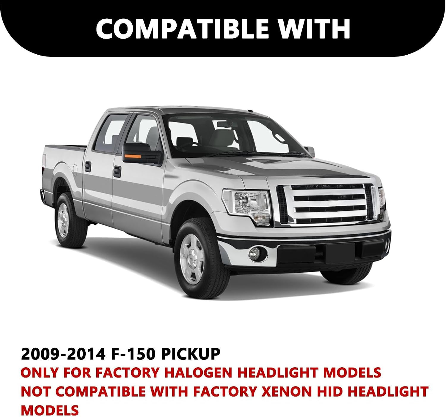 Halogen Headlights Assembly for 2009-14 Ford F150 | Adventure-Ready Weather Seal