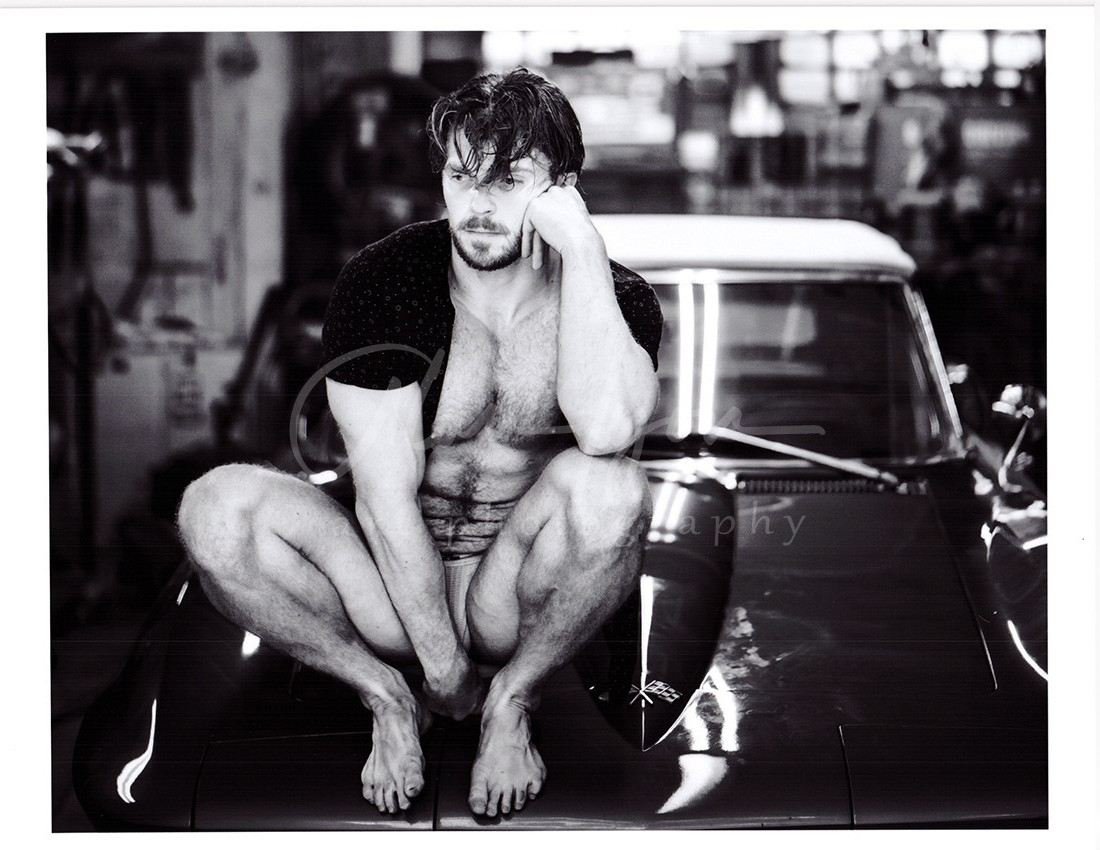 11 X 8.5 Alan Lyon Original Male Photo gay interest (4) Kurt sitting on car