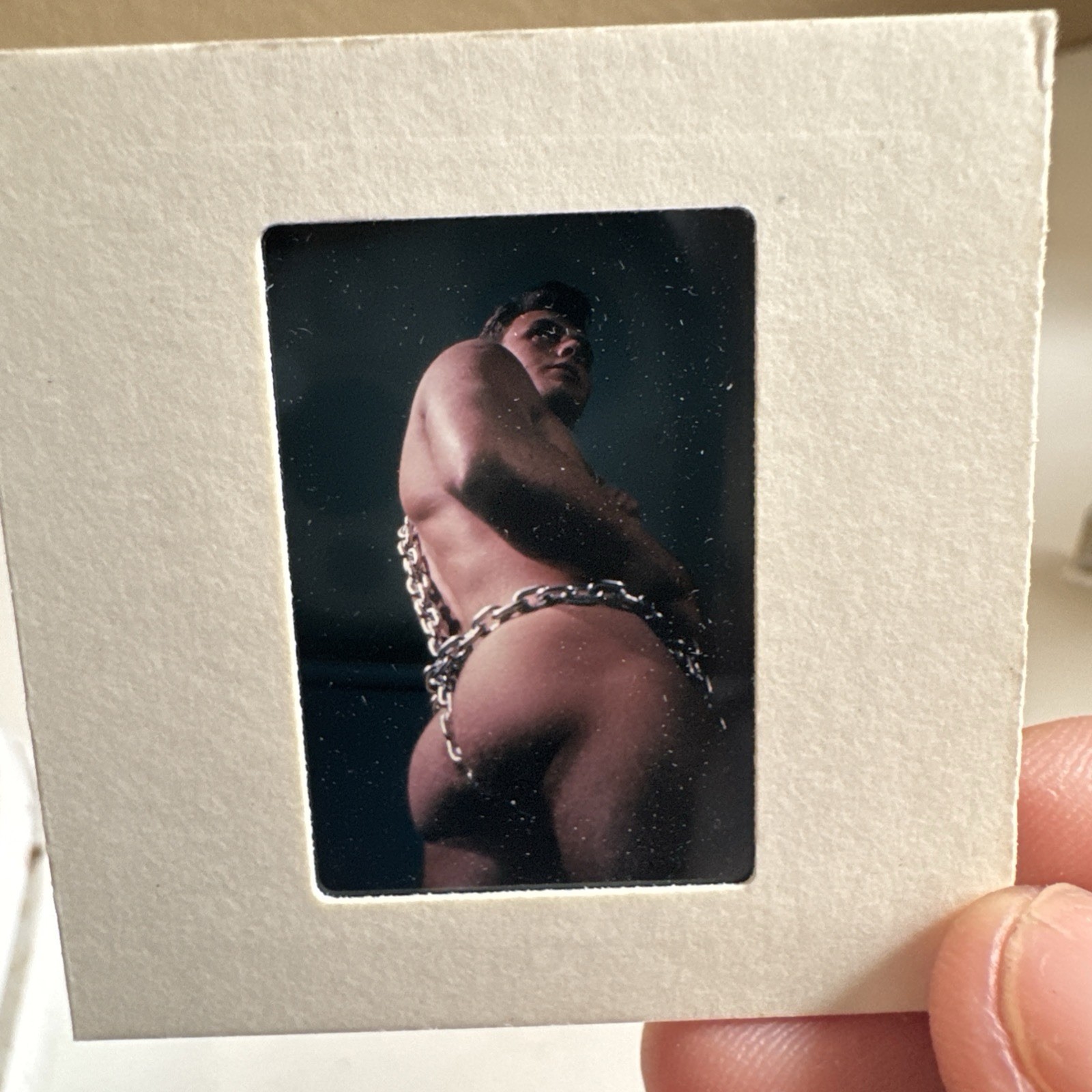 Vintage 24 Male Pin-up Slides Single Slide Risqué Bare Photos Models Pre-1970’s