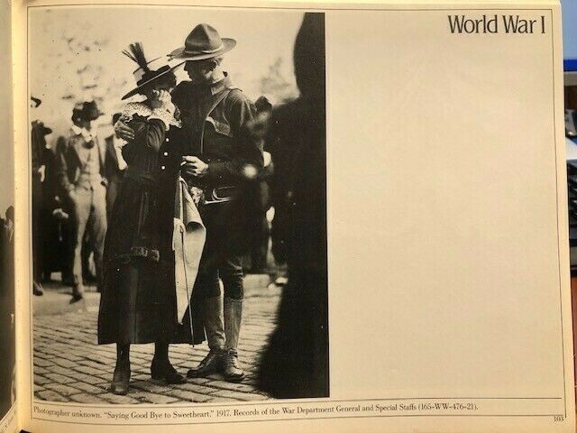Photographic image taken in WW 1 “Saying Good Bye to Sweetheart” circa 1917