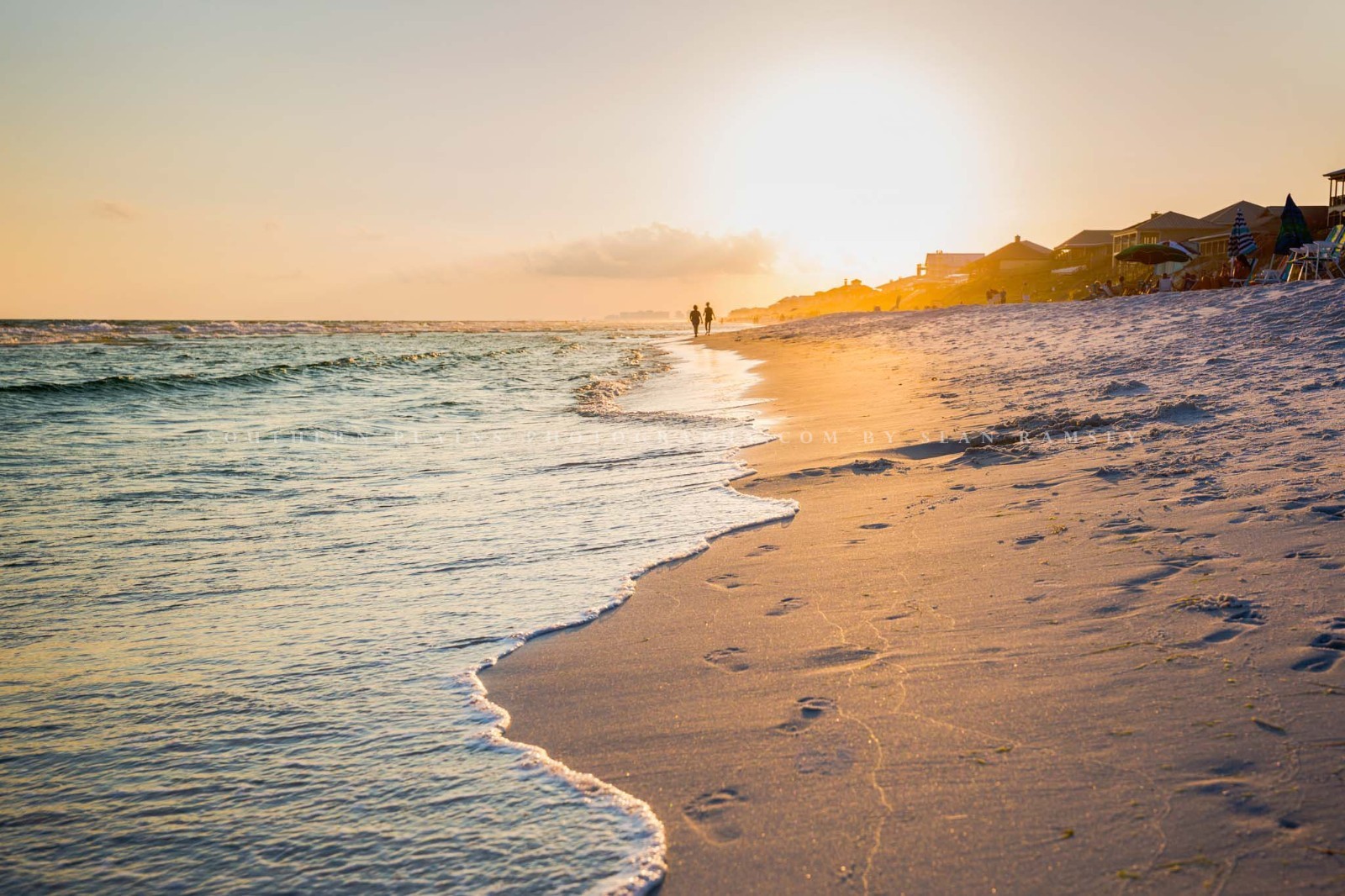 Beach Photography Print: Florida Sunset Gulf Coast Waves Vacation Travel Photo