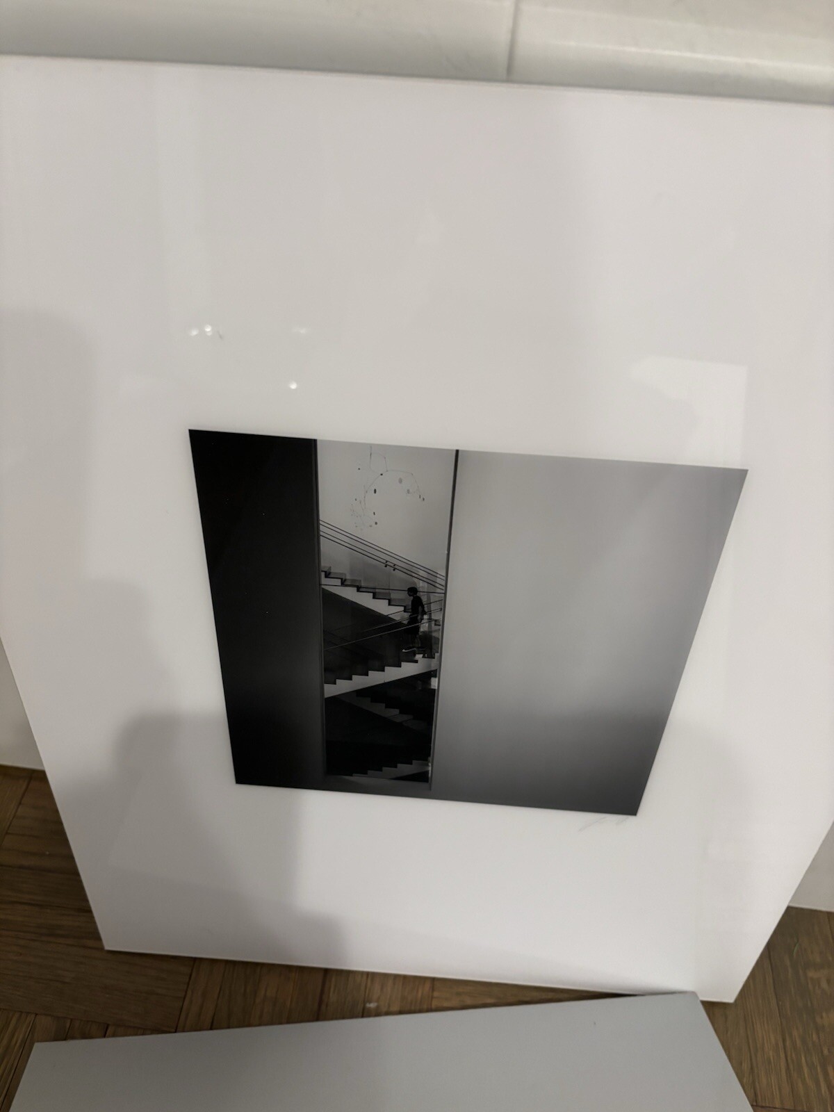 Set Of 2 Black & White, Signed, photography art, Thin Metal Frame, White Mat