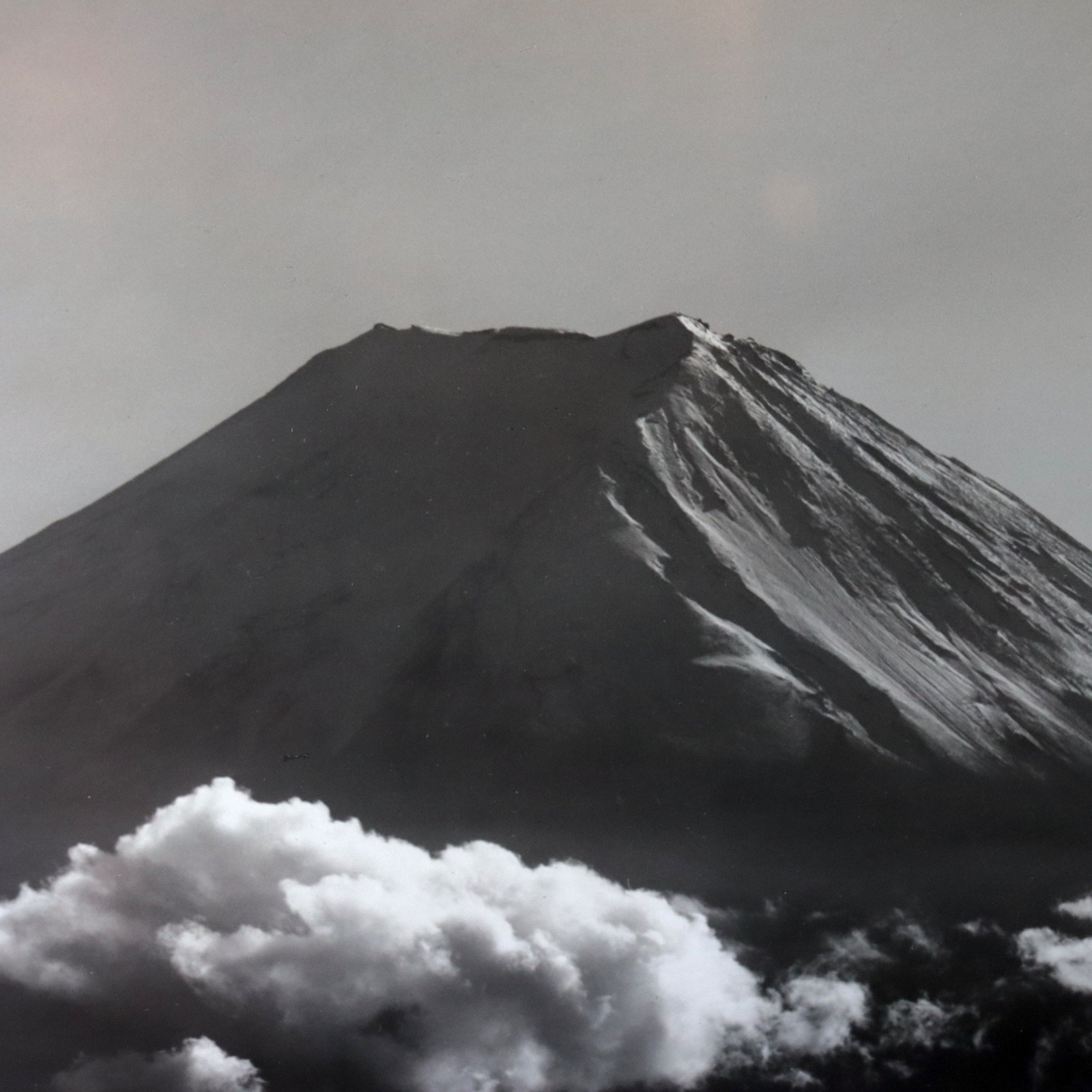 Large 1950s Photograph Mt Fuji Summer Koyo Okada Silver Gelatin Print Japan Vtg