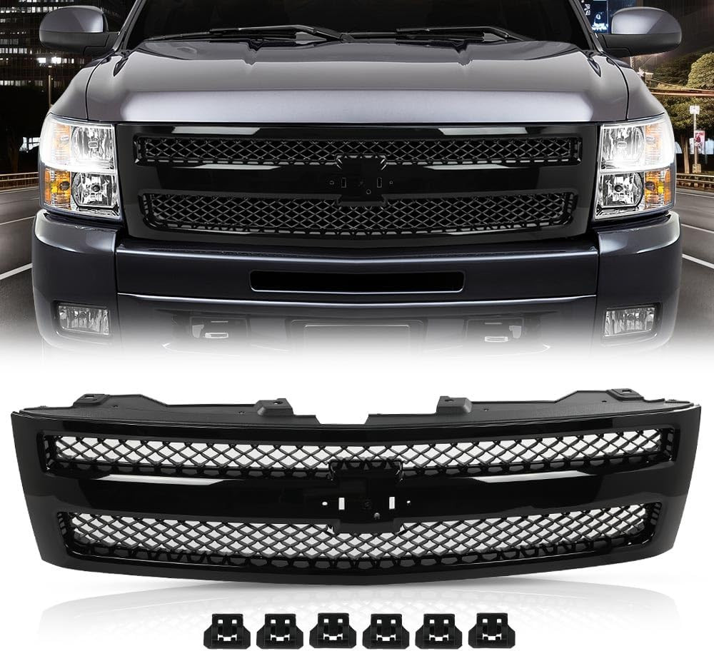 Front Bumper Mesh Grille Insert, Black