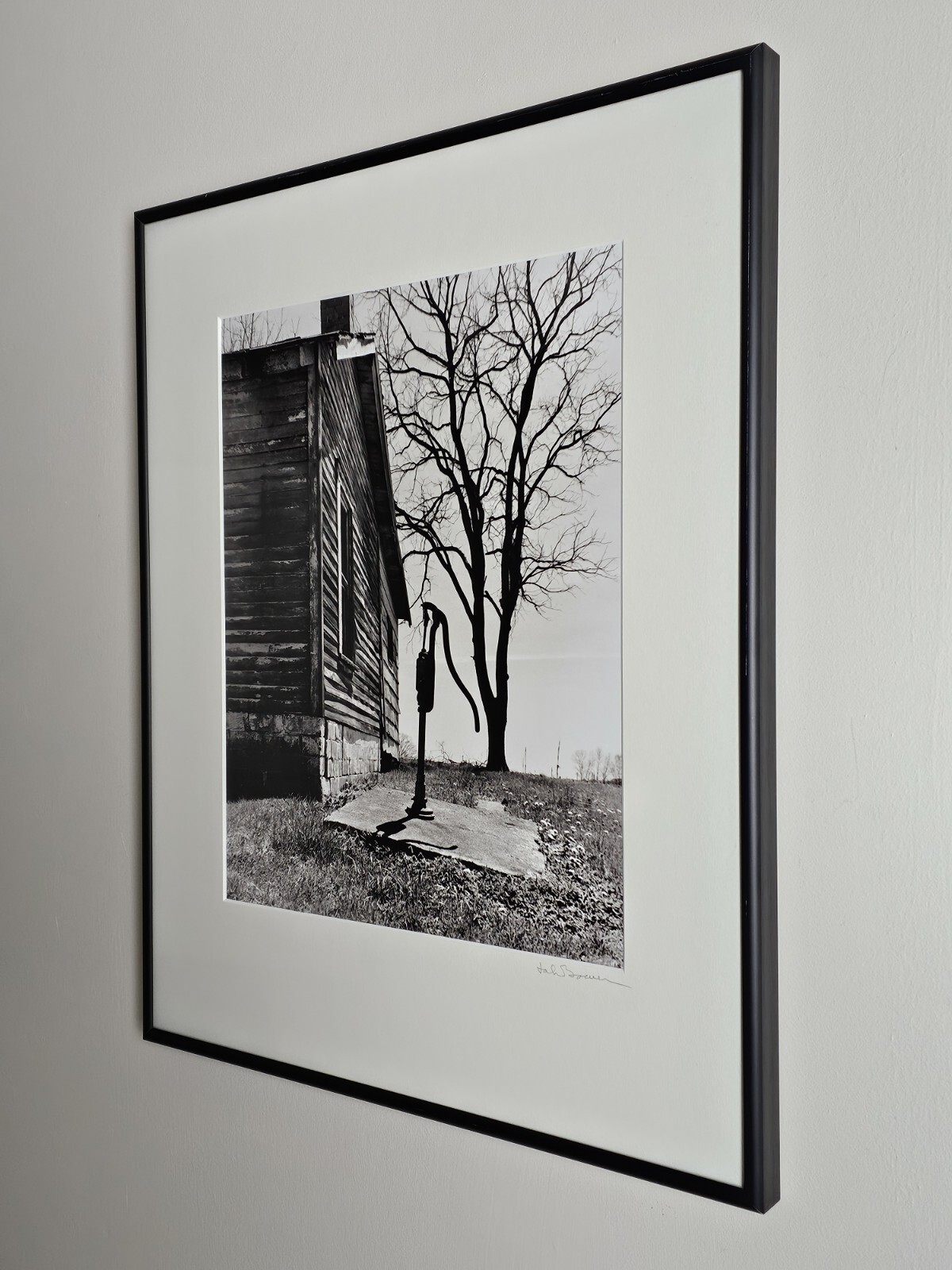 Original Signed John Bower 35mm Fine Art B&W Photograph 20×16 Framed Midwest Art