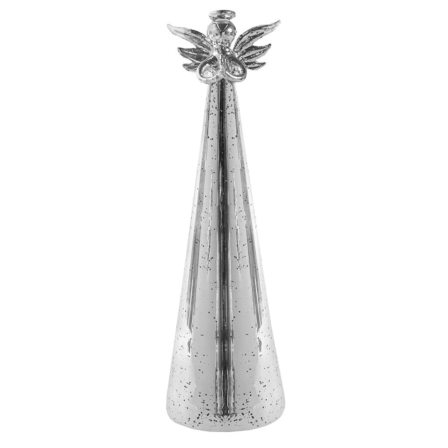 ART & ARTIFACT Lighted Angel Statue – LED Light Mercury Glass Finish Angel St…