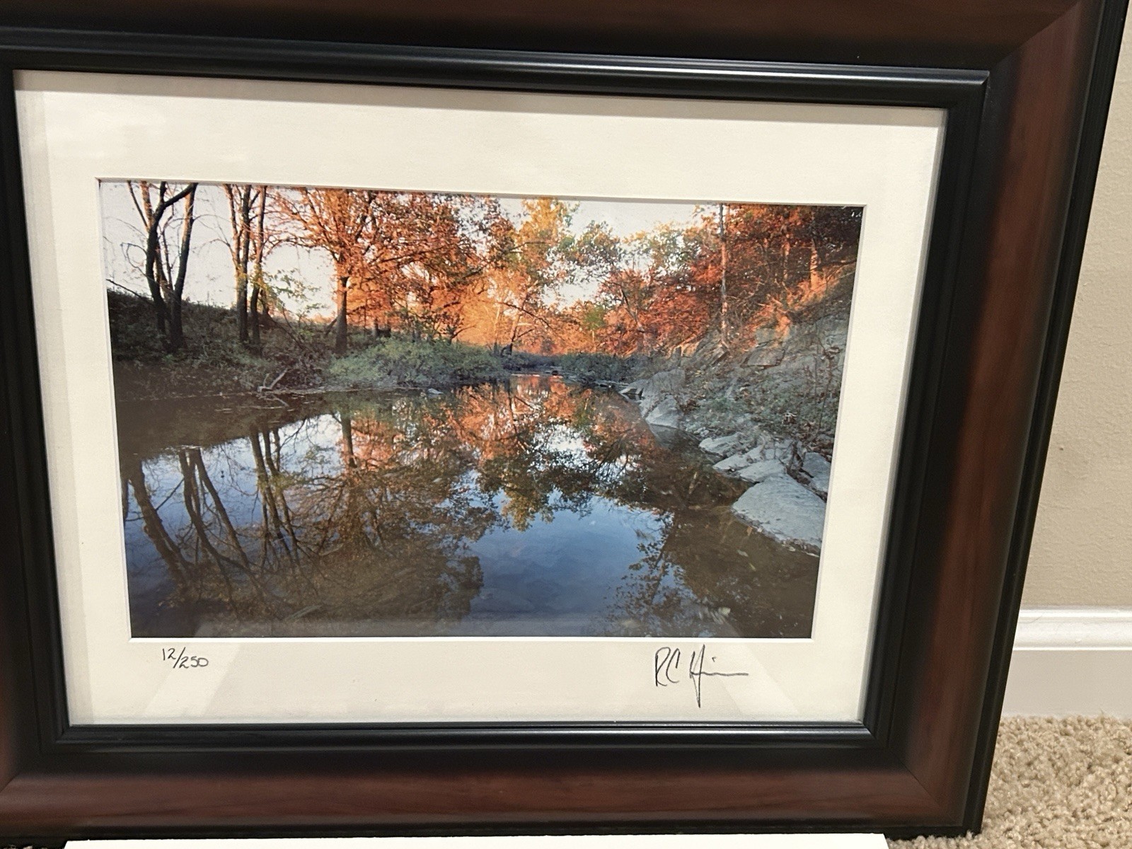 Set of Signed Photography 11 x 14 Matted, One Framed, Seashore and Lake Scene