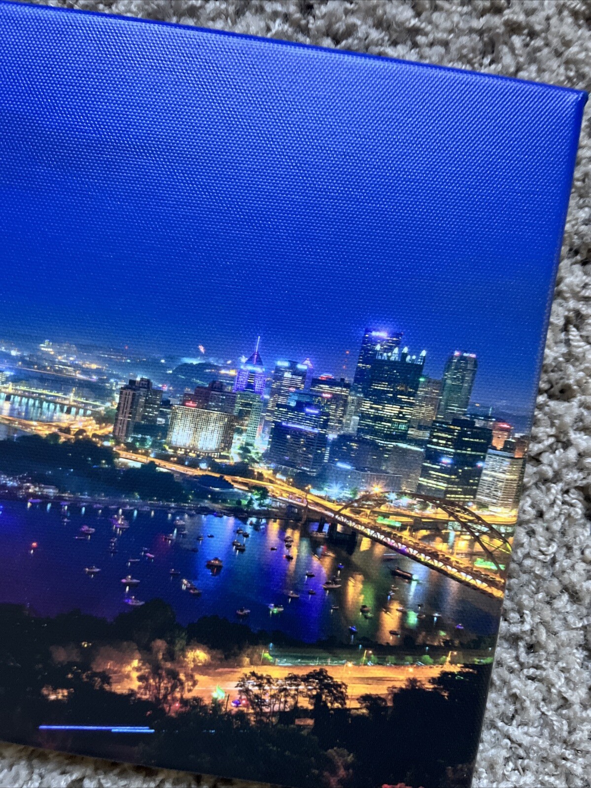 Pittsburgh PA Fireworks At Point State Park, Canvas Photo Print 8”x 12”