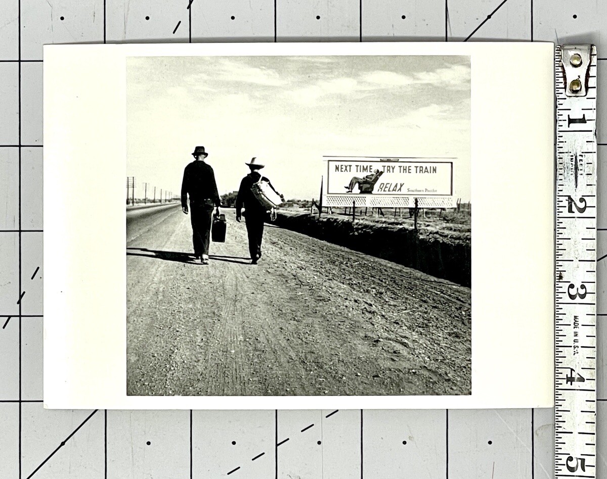 DOROTHEA LANGE – On The Road Toward Los Angeles 1937 Fotofolio Art Card