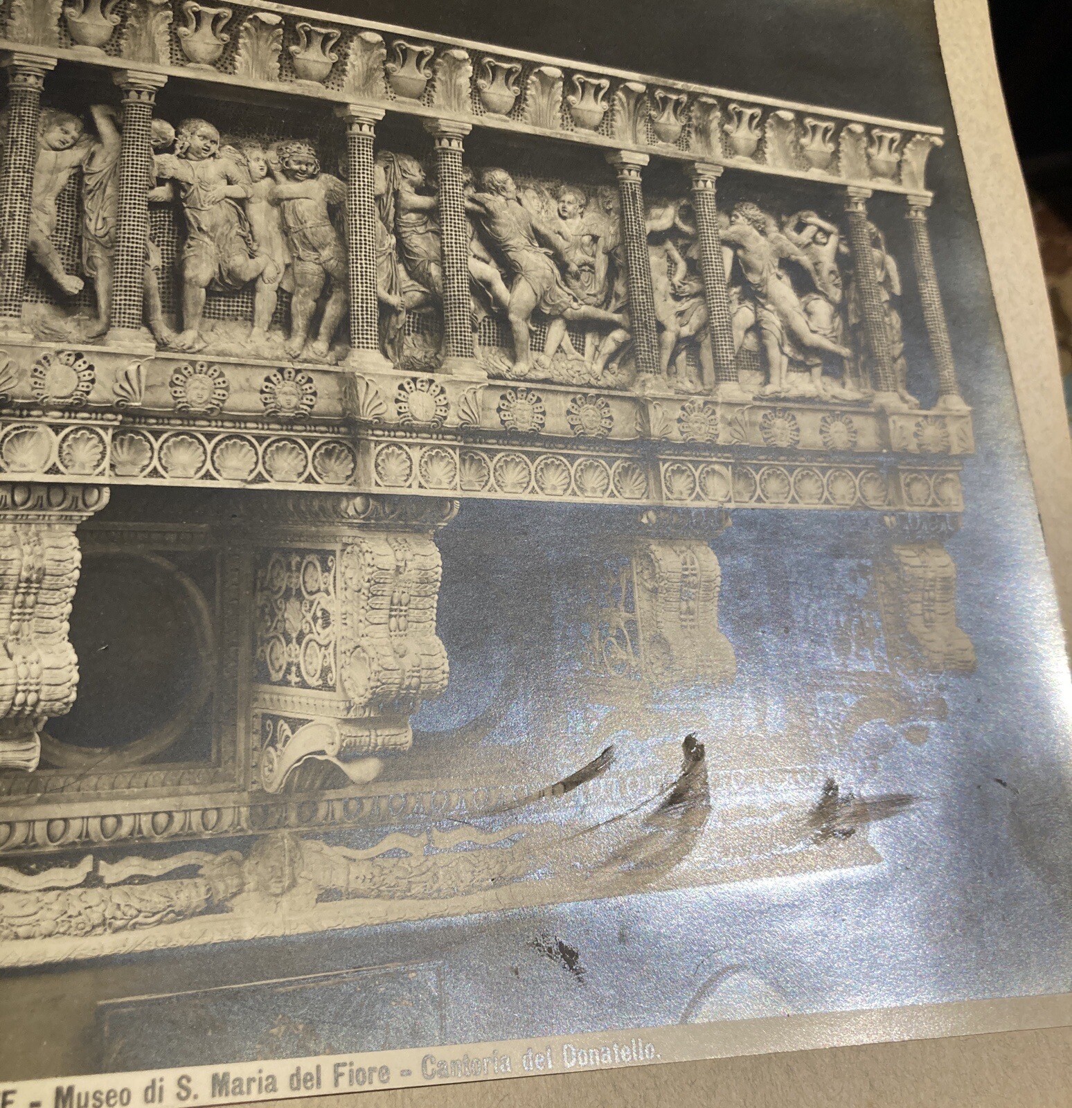 1800s Silver Photographs ITALY Cantoria del DONATELLO & DELLA ROBBIA Brogi Tilli