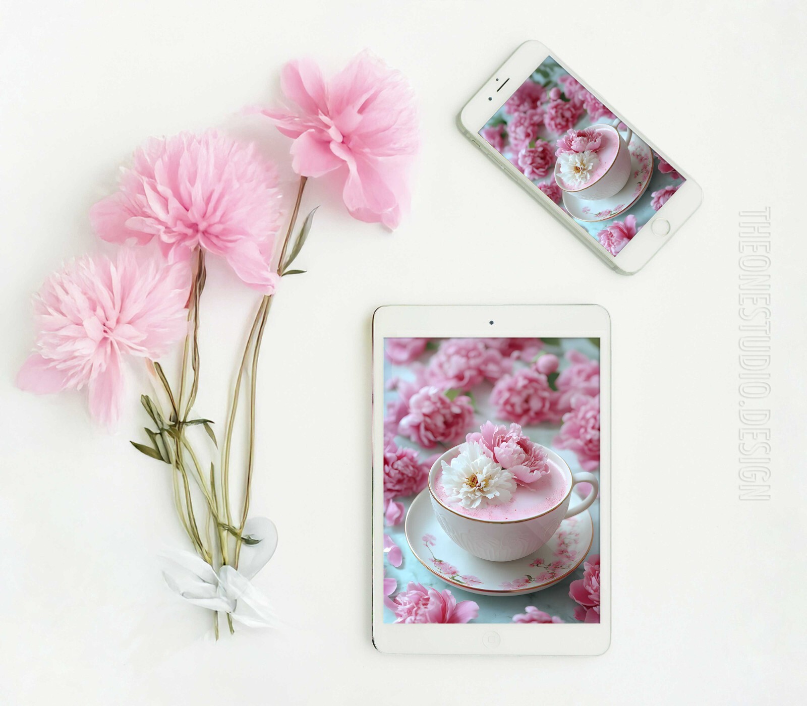 Digital Photo Pink Flowers Picture Mobile BG Image PC Wallpaper Background