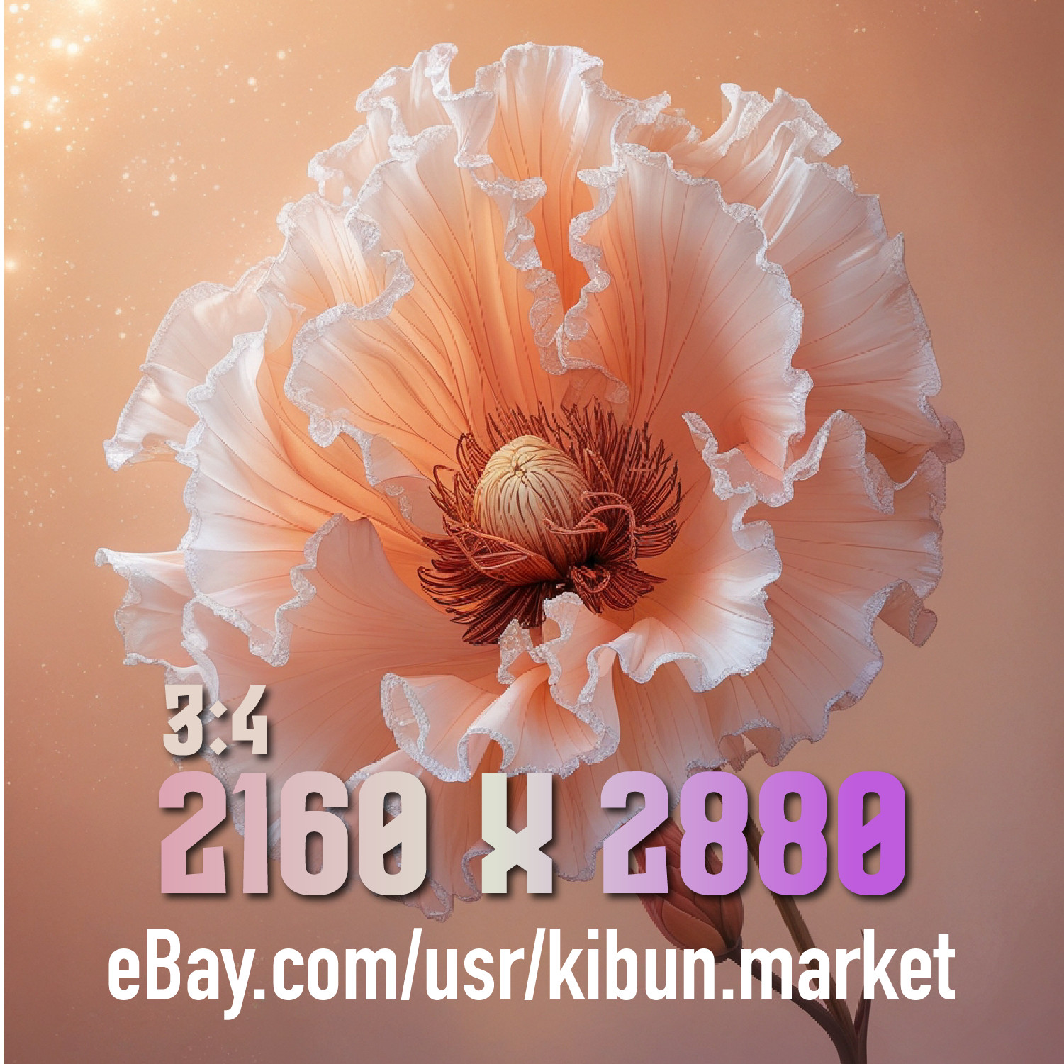 Digital Phone Wallpaper Image Aesthetic Art Background Kibun.Market Calm flower