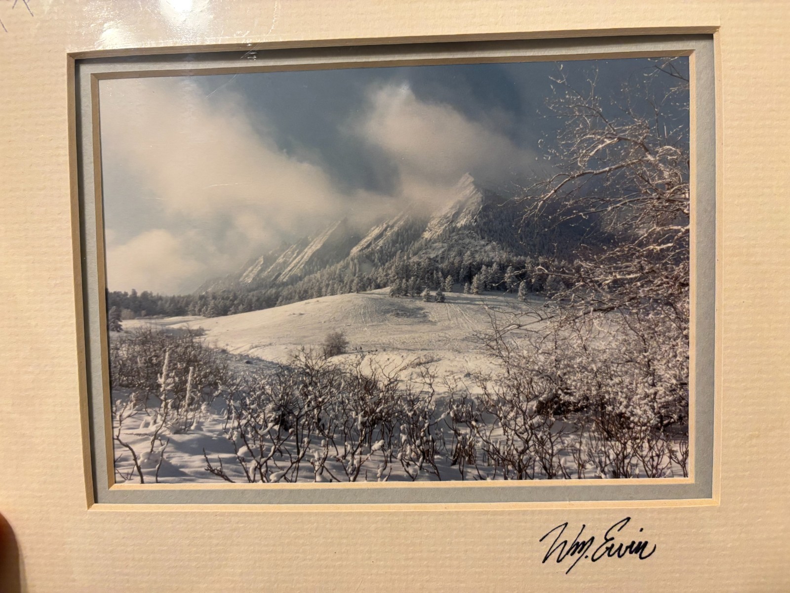 Vtg Natural Imagery “The Flatirons-Dance of Winter” Photo William Ervin Signed