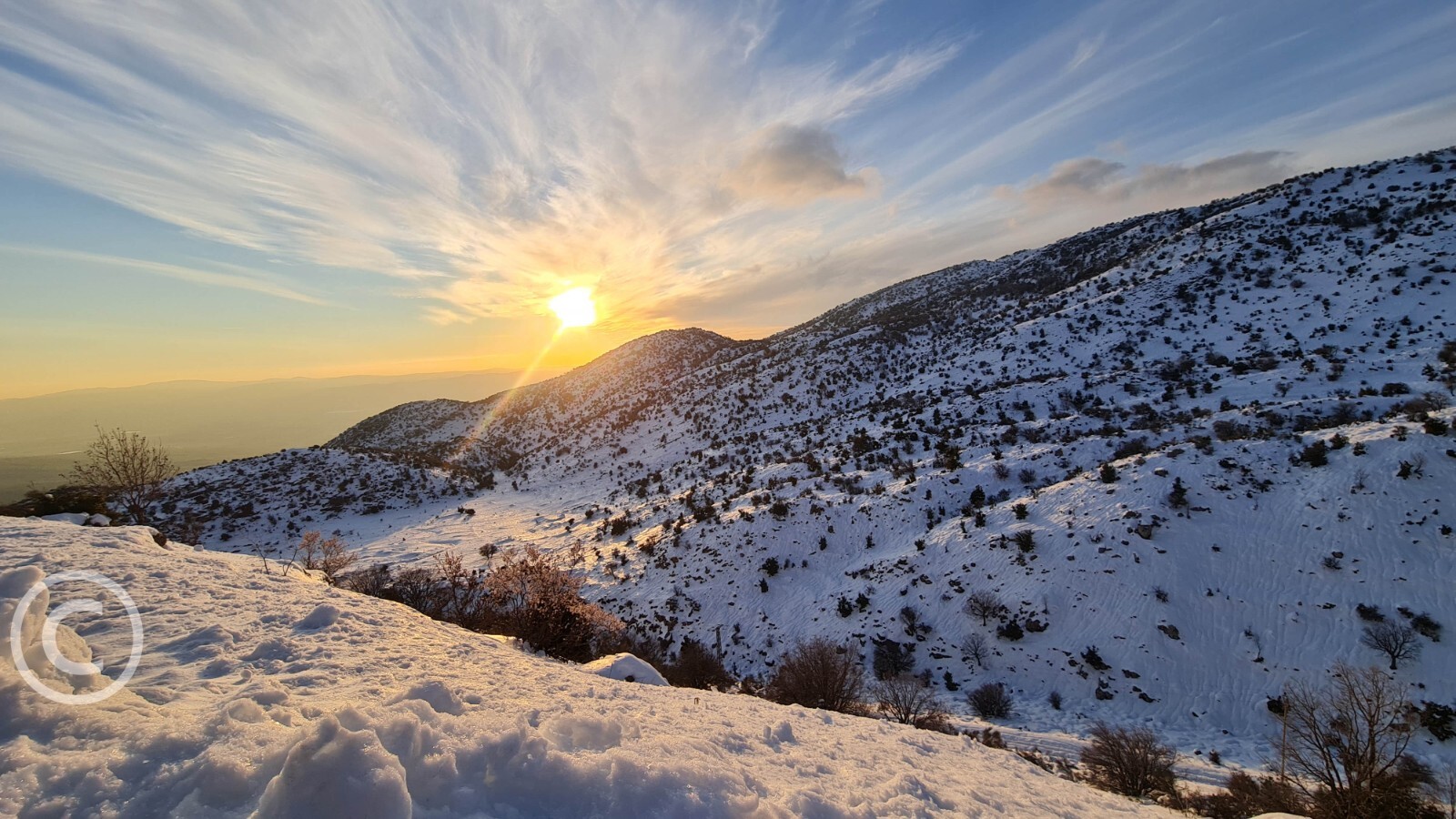 Photo Digital Product Illustration. Snow in Israel. Israel, Hermon mountain.