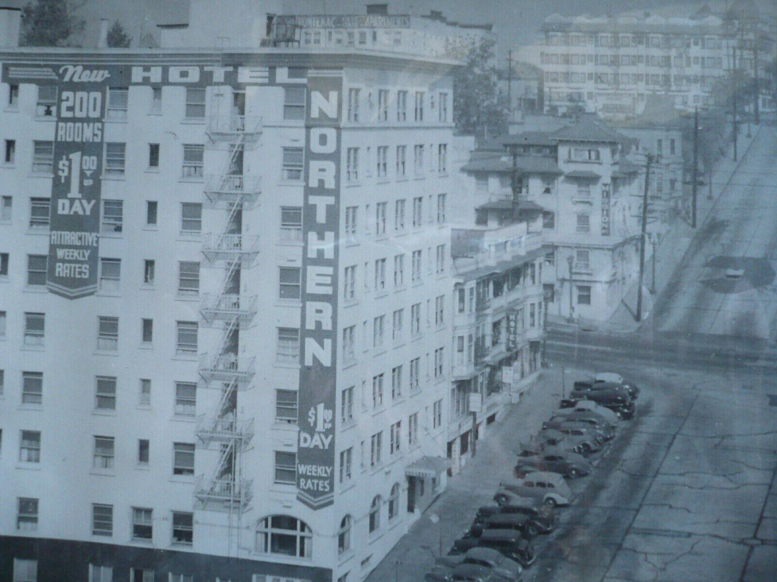 Old Canada Downtown photograph, Urban Life, Old Cars