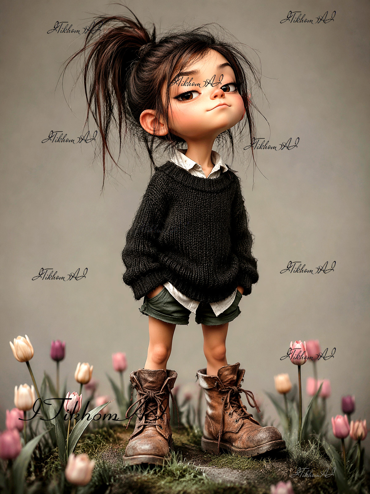 Digital Art Image 3D Children Girle Cartoons Disney Flowers Wallpaper Desktop