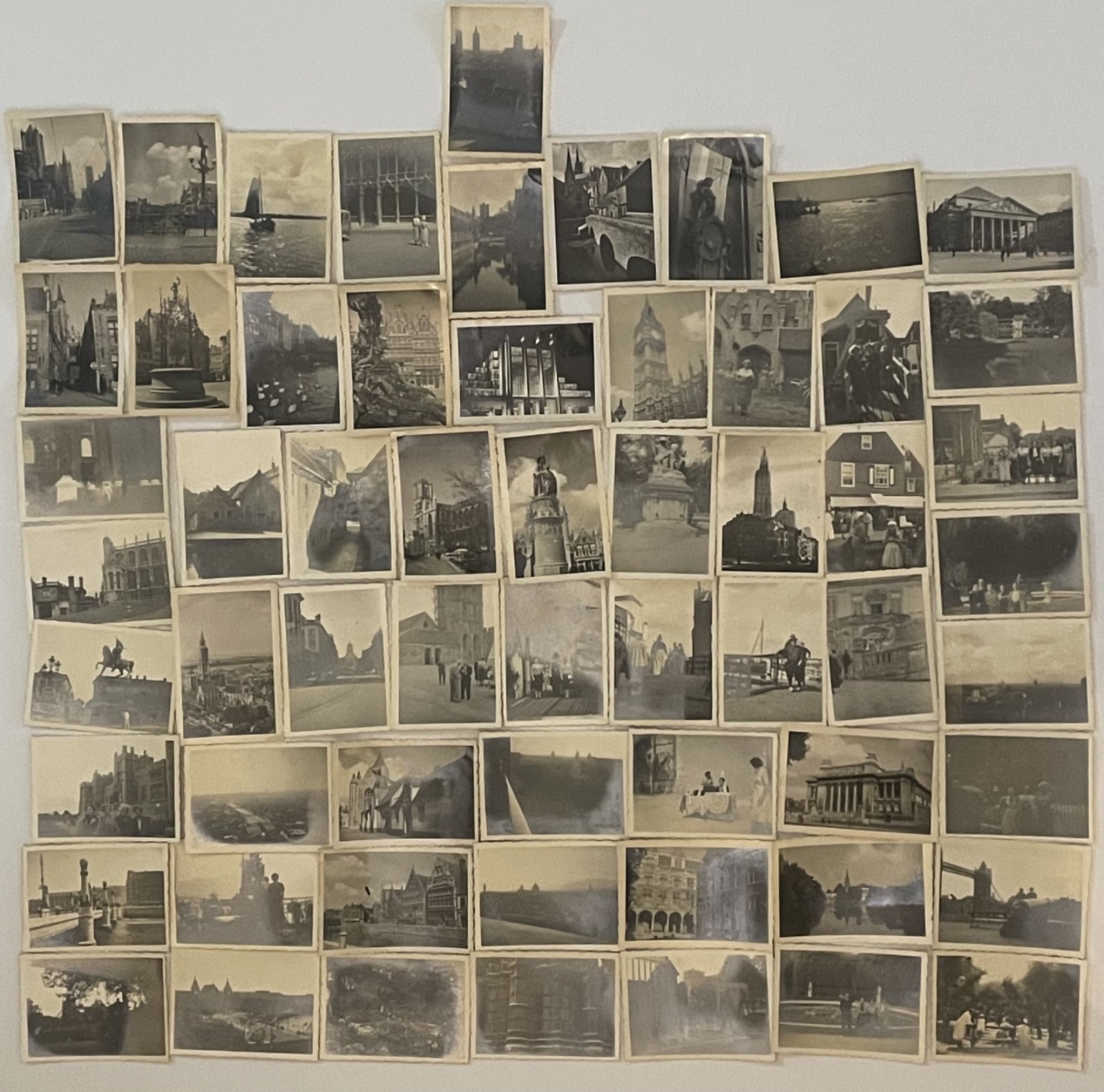 60 Original 1950s Travel Photos – Worldwide Landmarks & Cities – Collectible Lot